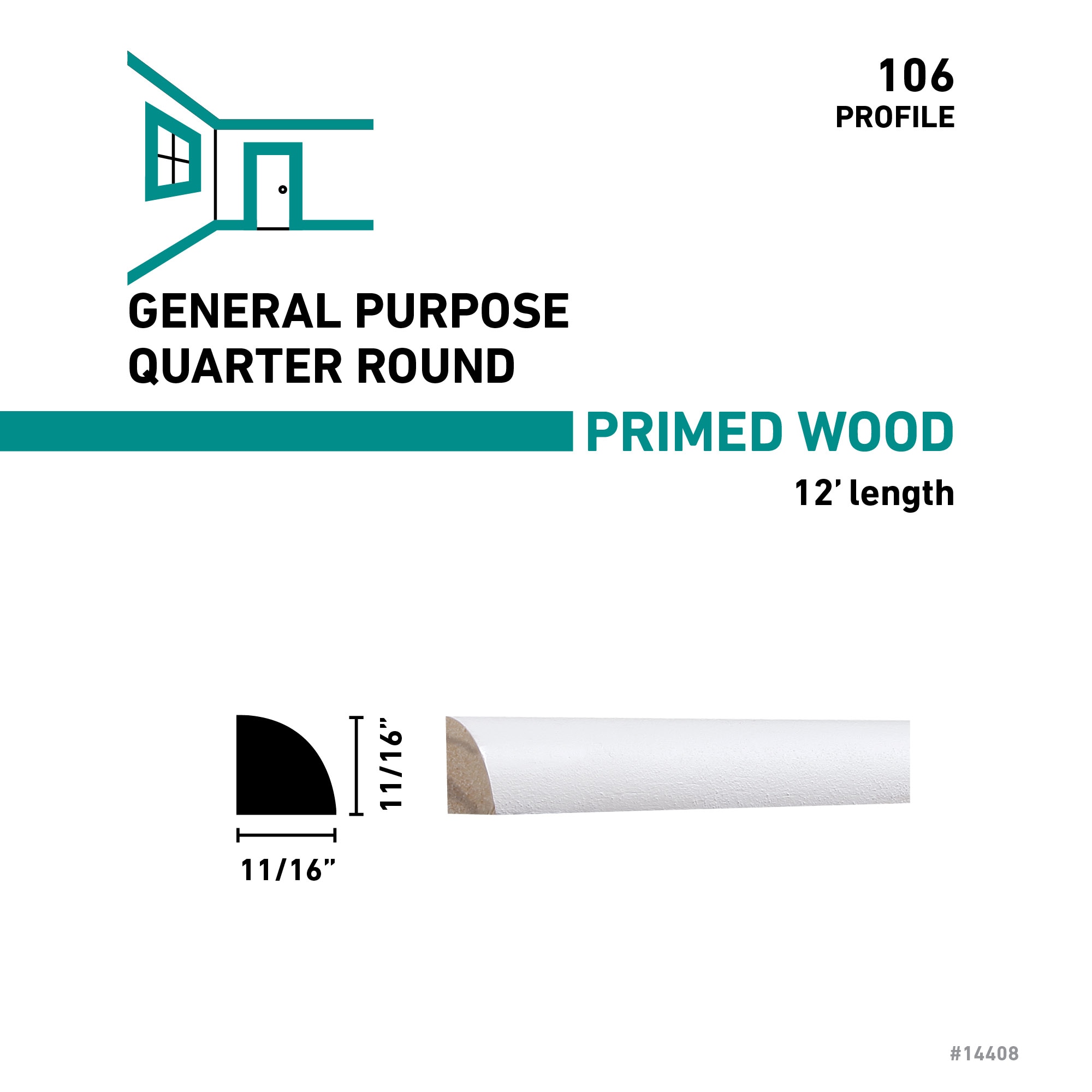 RELIABILT 10612FJPMD Quarter-Round-Moulding - View #4
