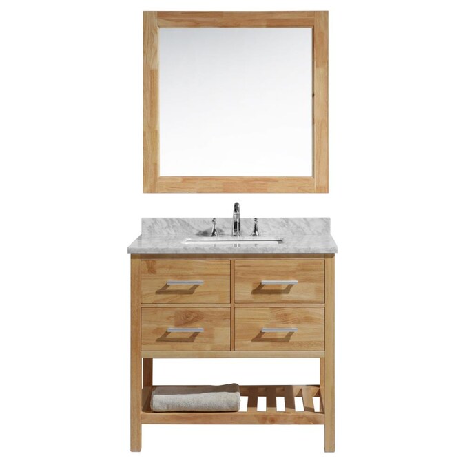 Design Element London 36 In Oak, Light Wood Bathroom Vanity 36