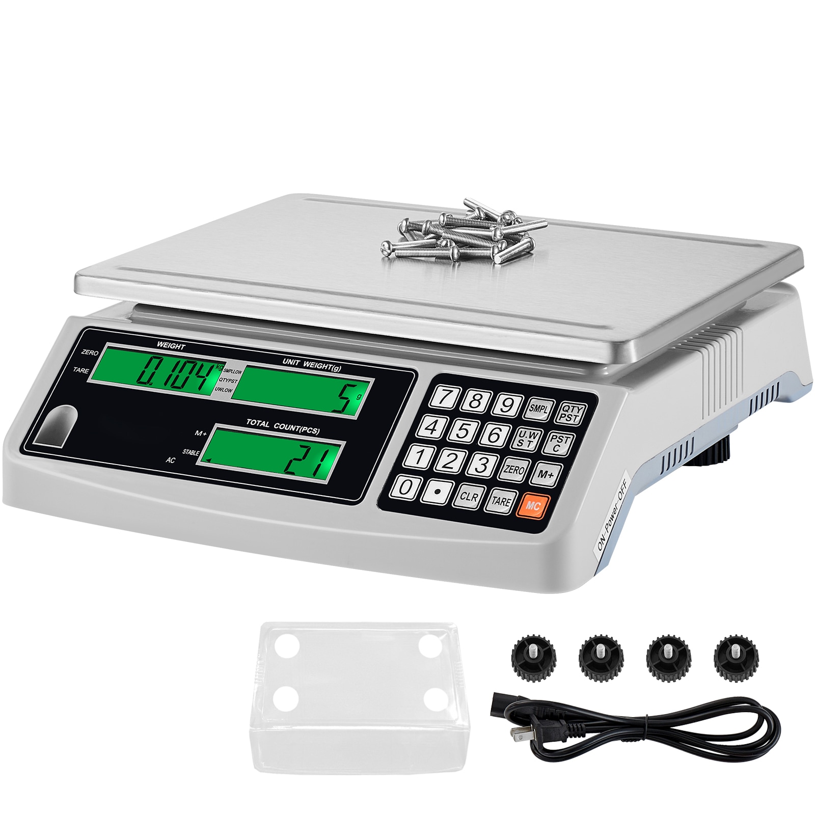 SVOPES SVOPESJSC05G309249V1 30Kg X 1G Digital Counting Scale Electronic Parts and Coin Scale Inventory and Jewelry Counting 3 Lcd Screens G/Kg/Lb-Unit