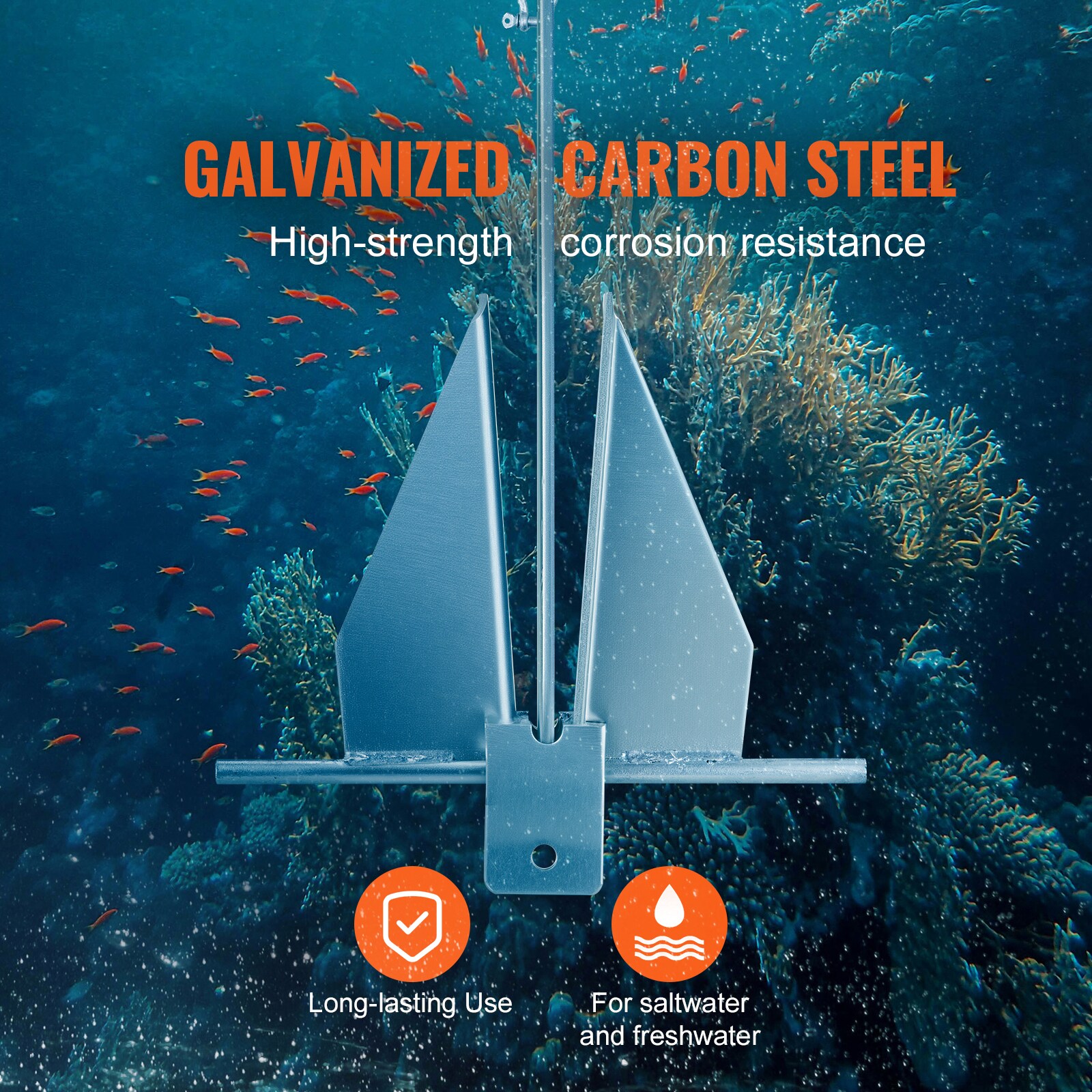 VEVOR SCFLKMYJTDXG03382V0 Boat-Anchors - View #6