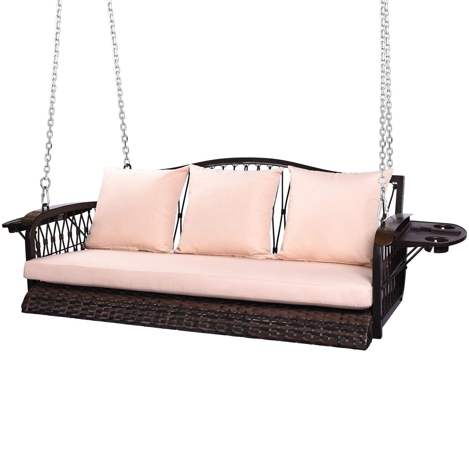 CESICIA GIGA-LS-F27 Porch Swing Khaki Porch Swing Canopy