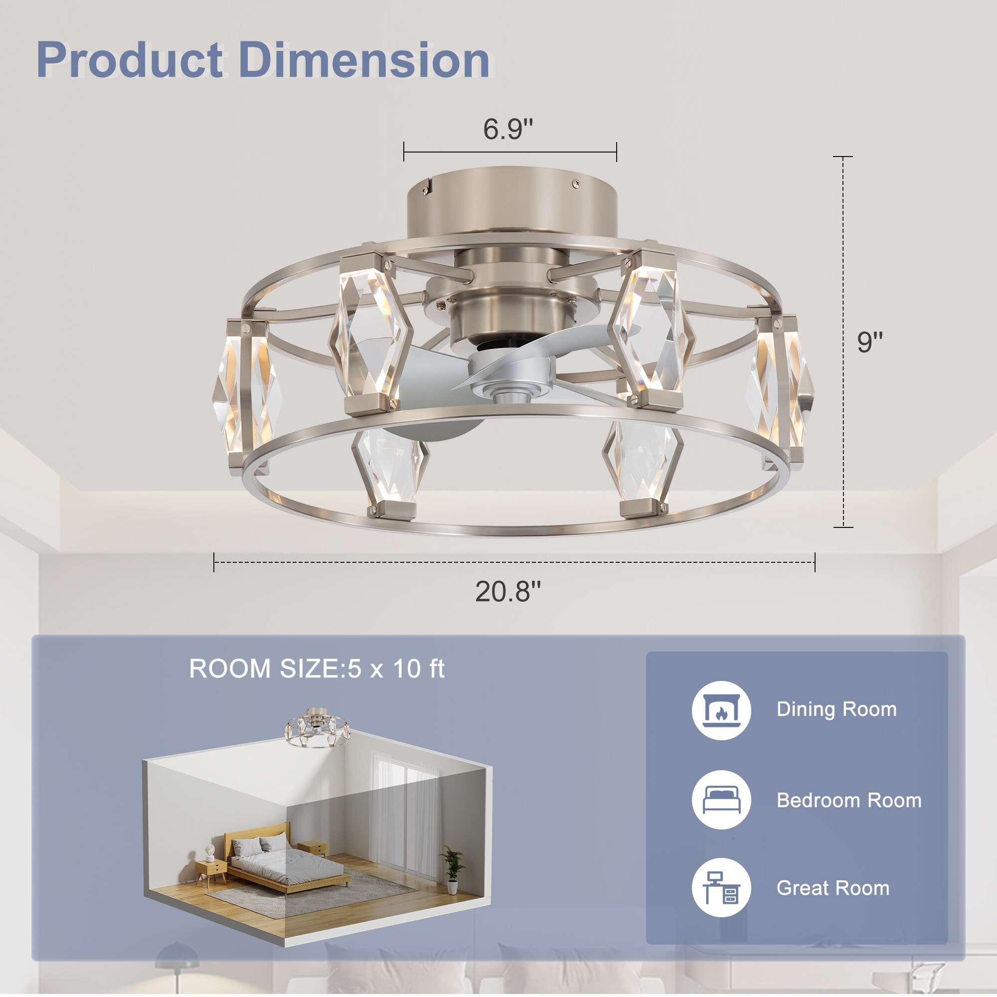 Airsurfer AS-31011-SN Ceiling-Fans - View #2