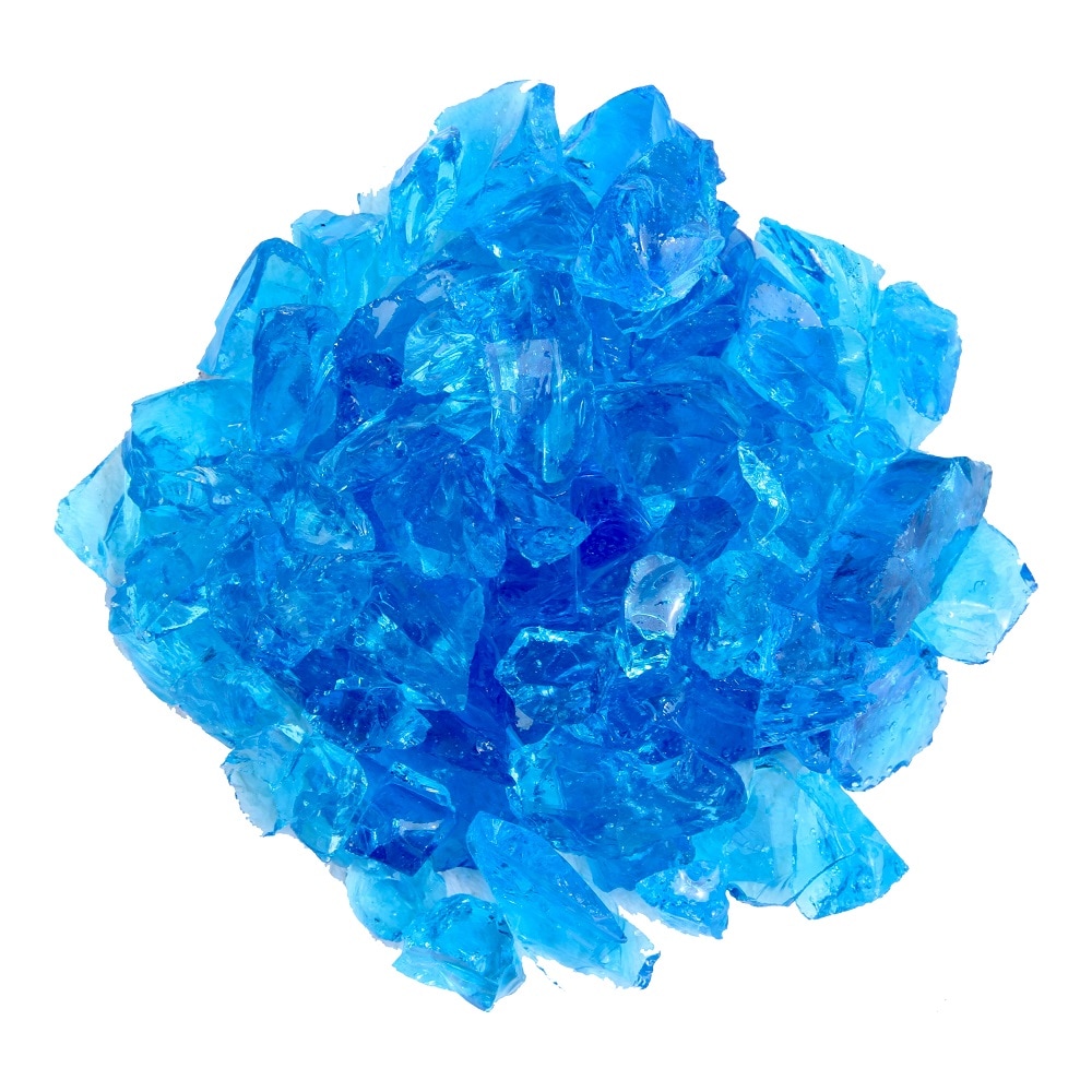 Hiland RGLASS-TRQ Az Patio Heaters Recycled Fire Pit Fire Glass In Turquoise