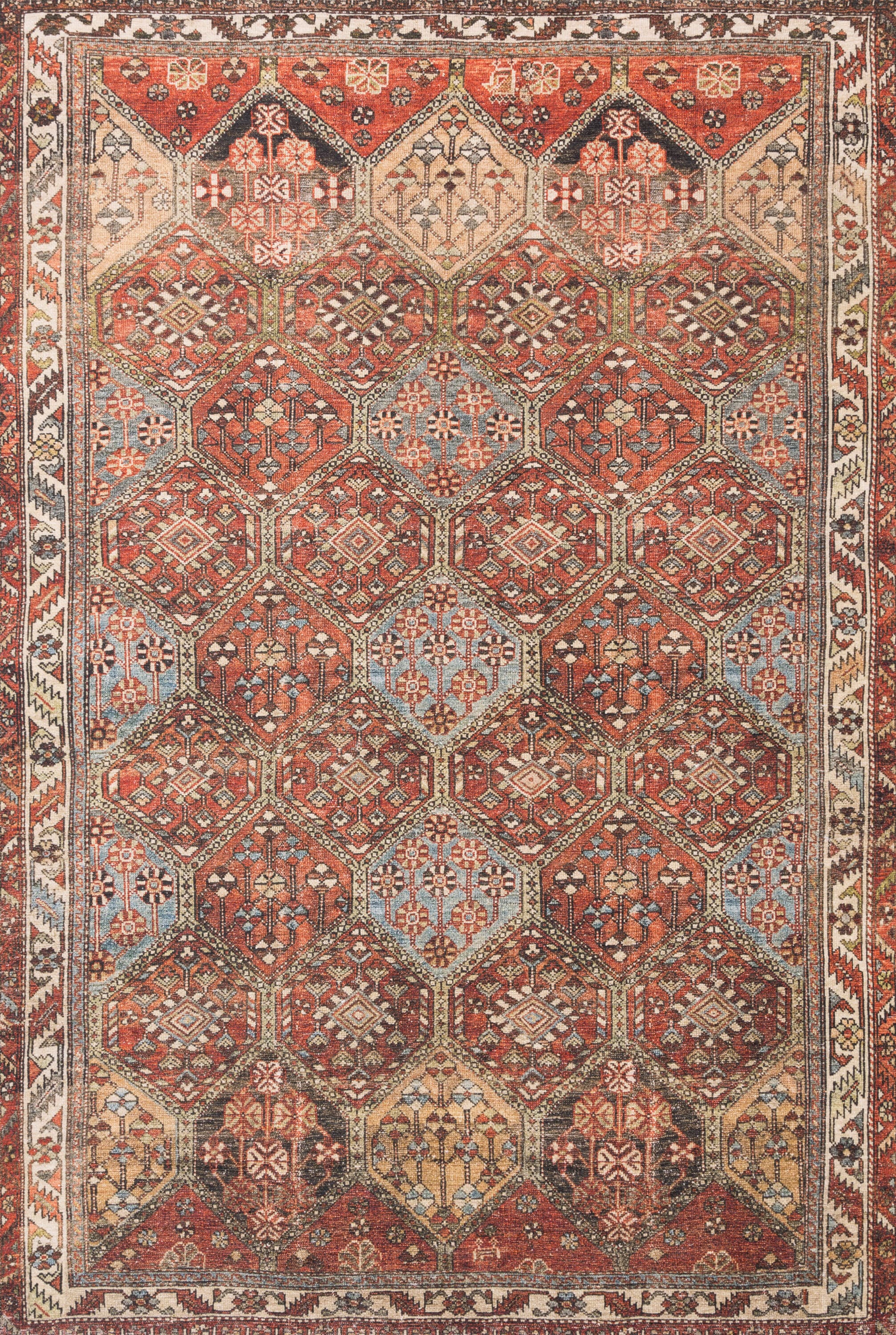 Hand-Knotted Red Oriental Synthetic 7'6" x 9'6" Rug