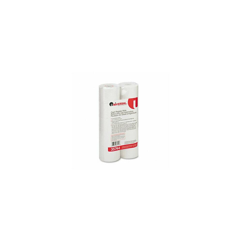  AZRUNV35744 Universal 35744 Cash Register/POS One-Ply Receipt Rolls 1-3/4 w 138 l White 10/pk