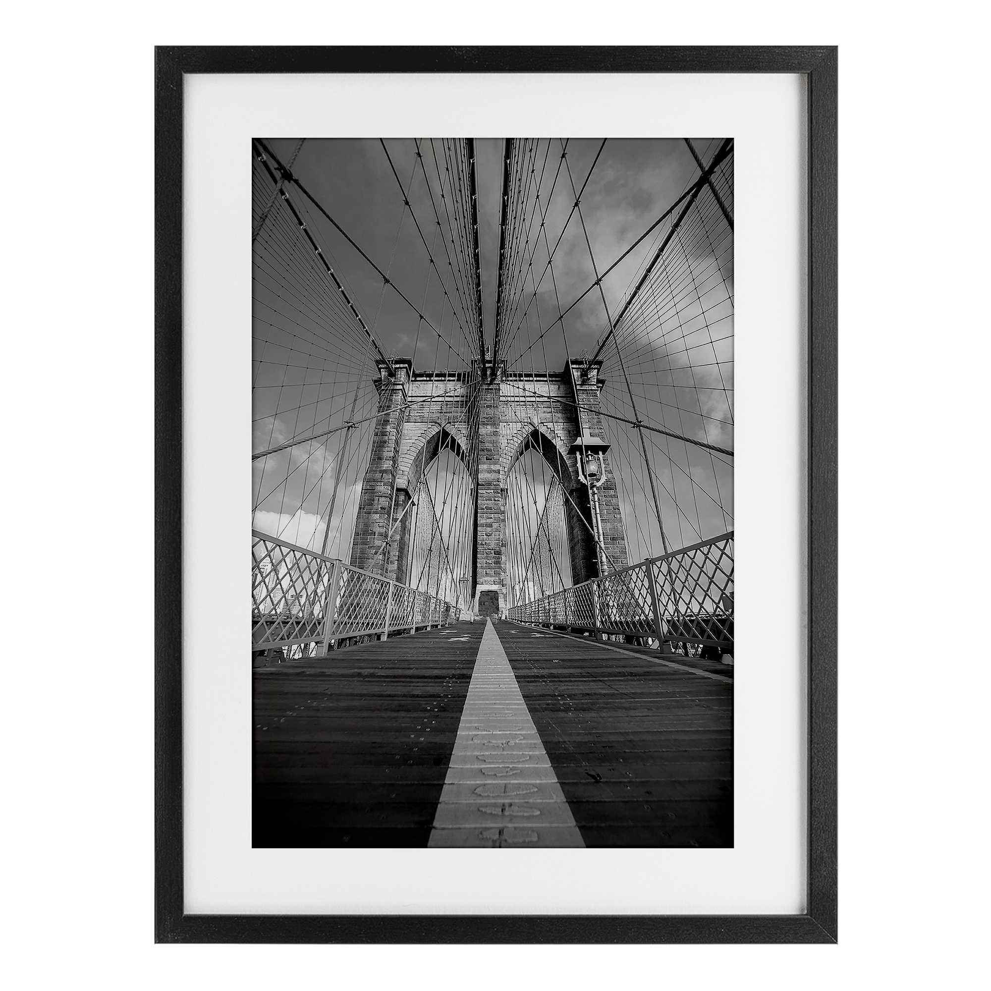 Stupell Industries - Intertwining Industrial Bridge Black Framed Print Under Glass 14 x 20