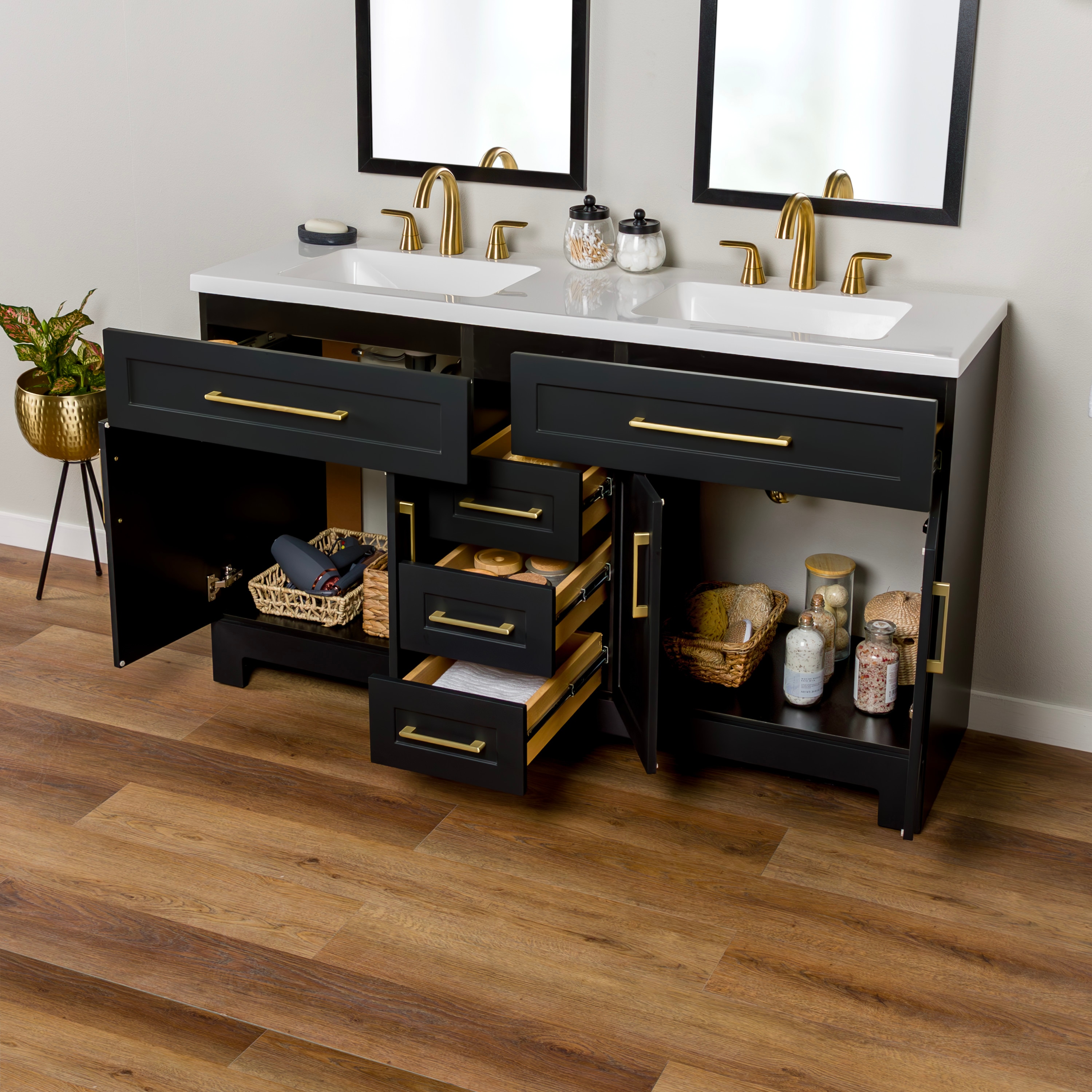 Style Selections CU60P2-MB Bath-Vanity-Combo - View #3