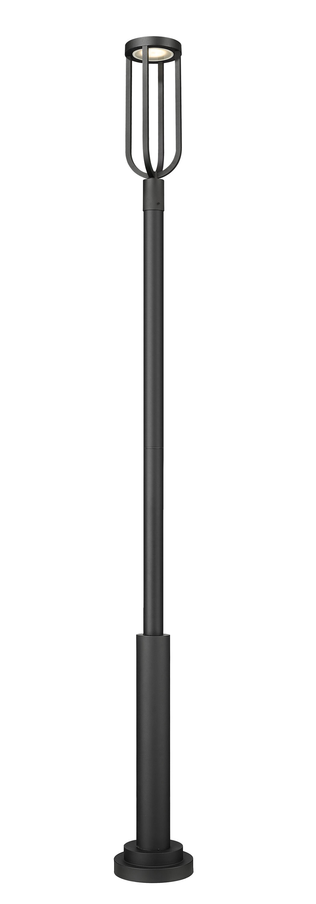 Z-Lite 5005PHB-5010P-BK-LED Leland 118.25-Inches H Black Hardwired LED Post light