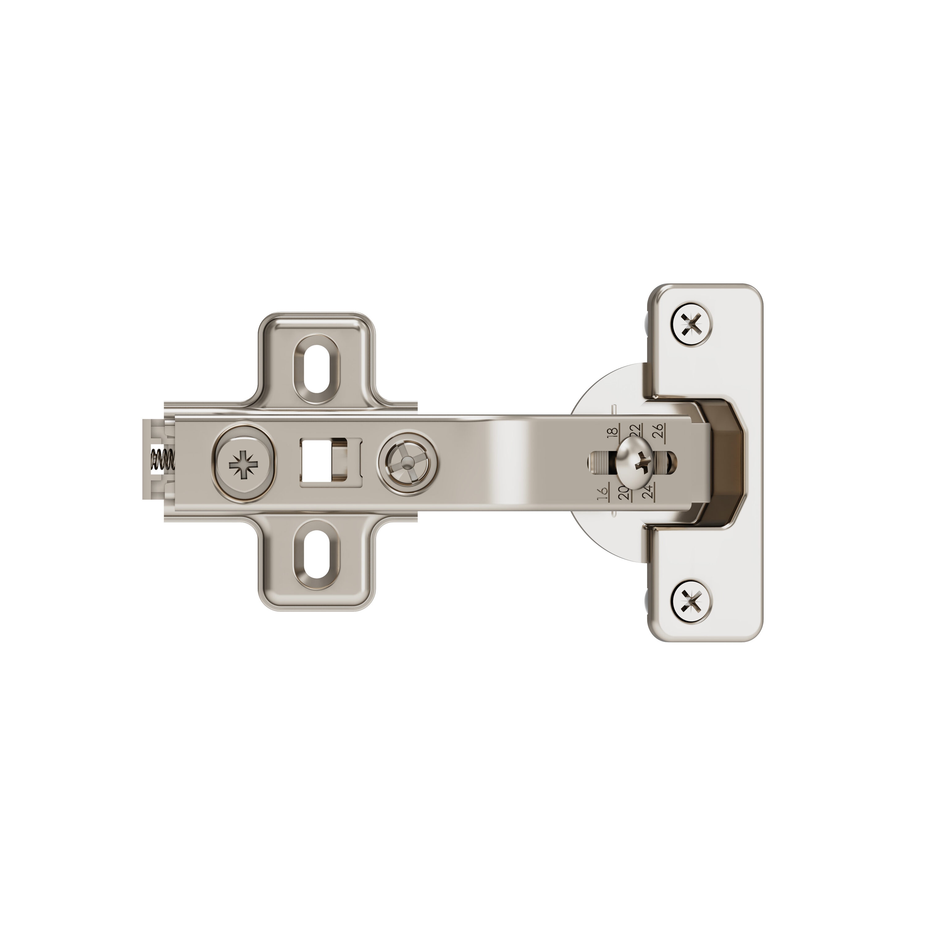 Nickel 135 Degree Lazy Susan Bi-Fold Door Concealed Cabinet Hinge
