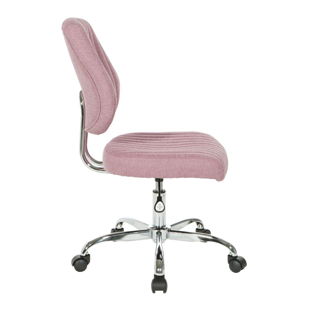 Ergonomic Mesh and Metal Task Chair in Orchid with Swivel Base