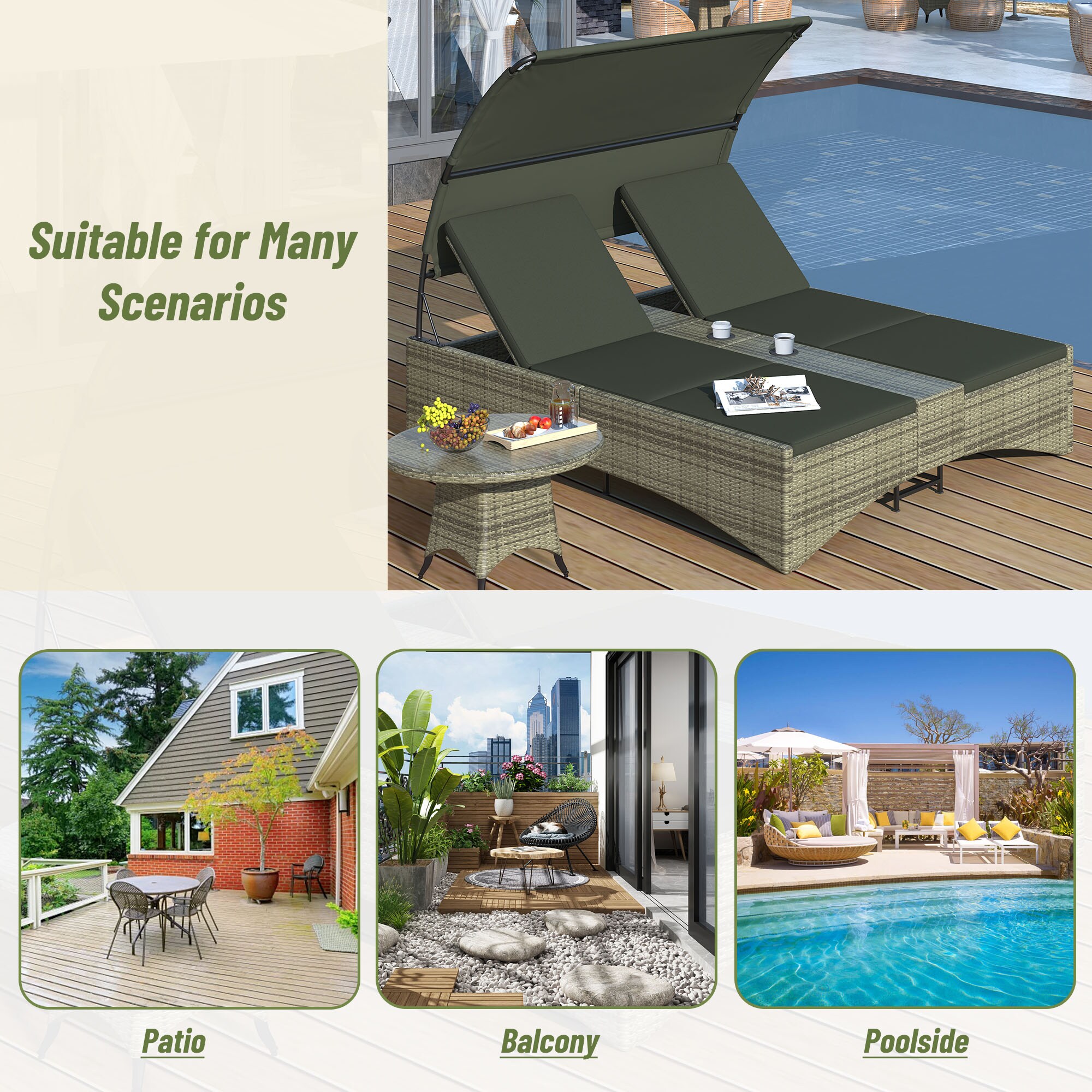 Forclover S7FW-080GR Patio-Conversation-Sets - View #12