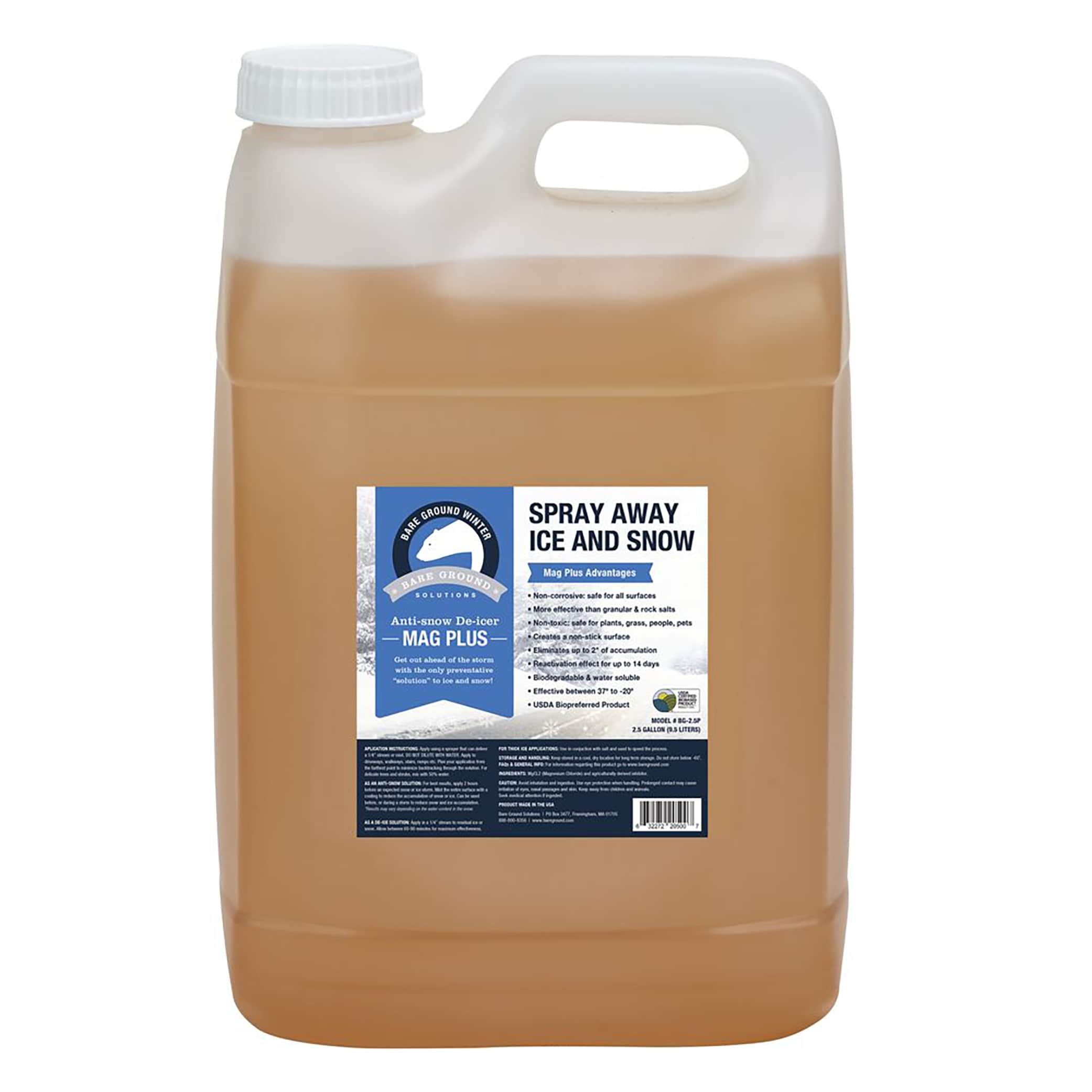 Bare Ground BG-2.5P 30-lb Natural Safer For Pets Magnesium chloride Ice Melt Liquid