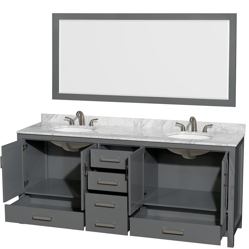 Wyndham Collection WCS141480DKGCMUNOM70 Bath-Vanity-Combo - View #2