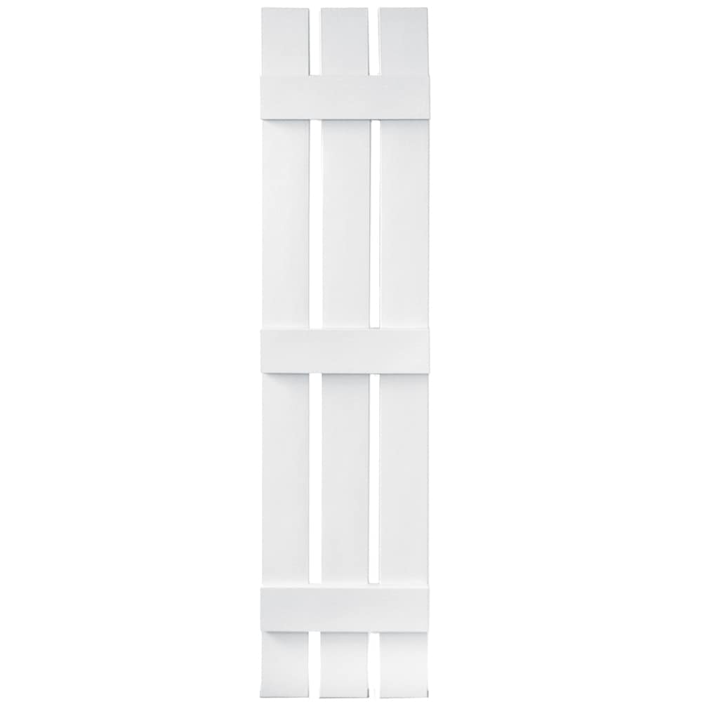 Vantage V5371255001 11.875-in W x 55-in H White Board and batten Spaced Exterior Shutters ( 1 -Pack )