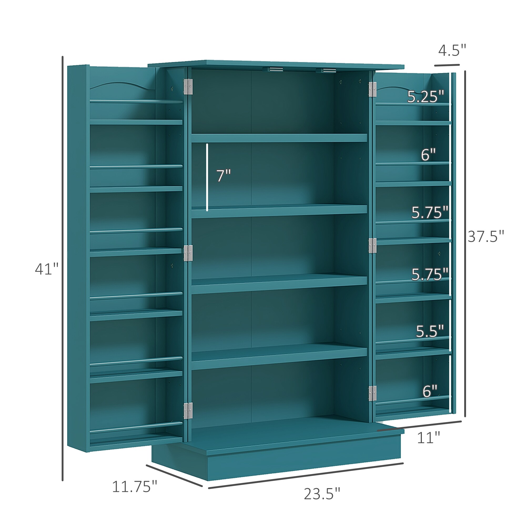 HomCom 83A-037V81BU Pull-Out-Cabinet-Baskets - View #3