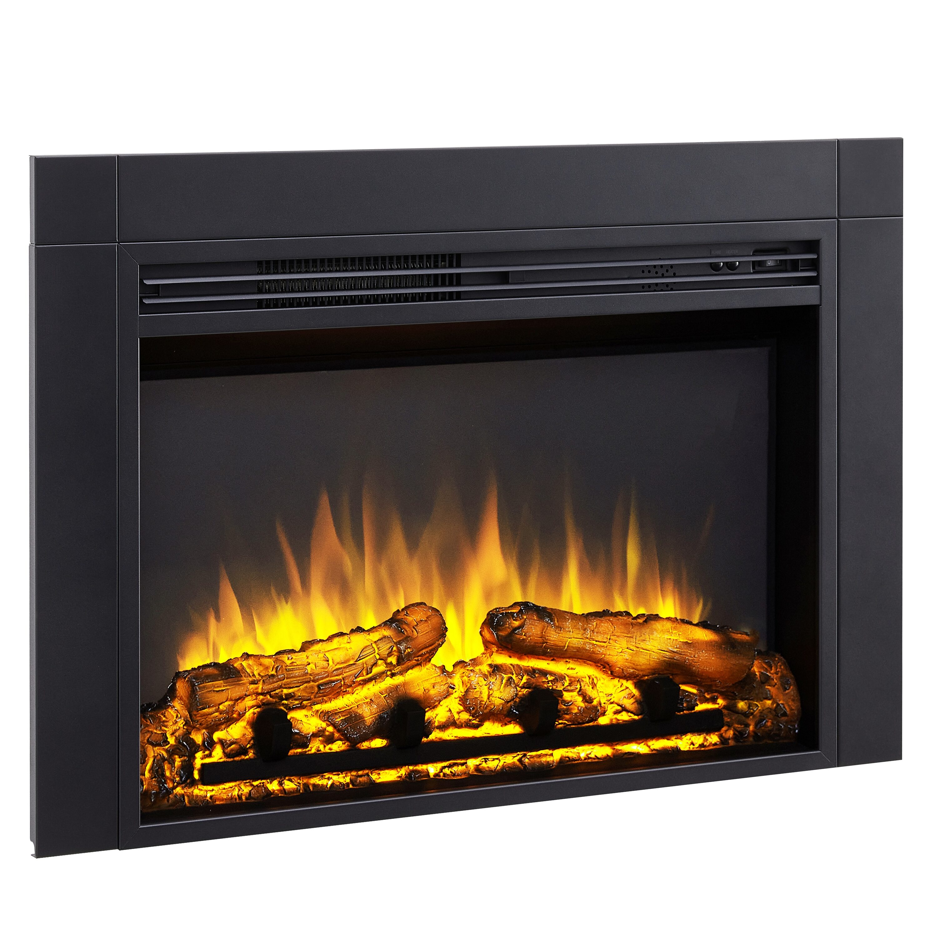 EdenDirect 50-in W x 18.35-in H Black Electric Fireplace Insert