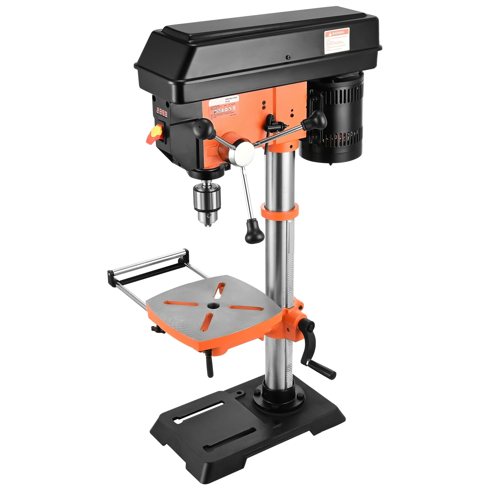 Mecale 12 in 5 Amp Benchtop Drill Press Variable Speed 530-3140 RPM with Laser Work Light #YAS-24Z4IJ
