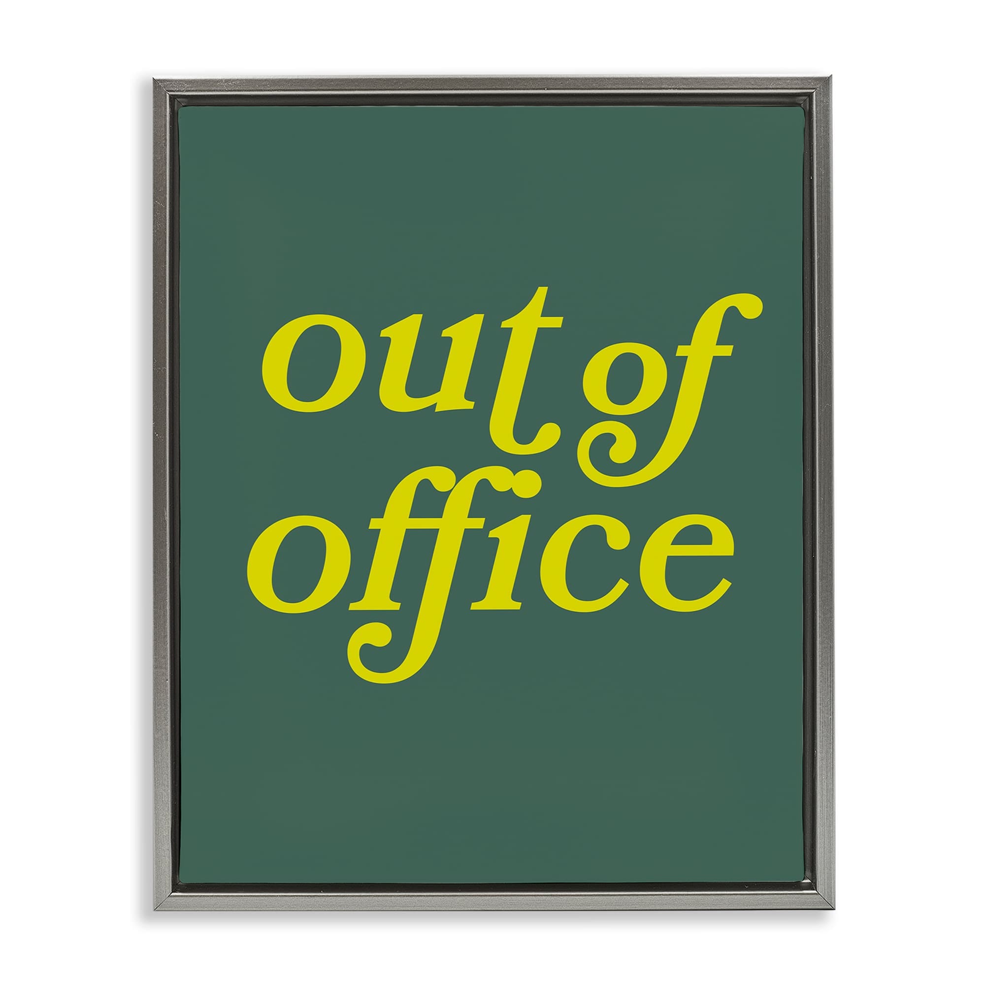Stupell Industries BS-378-FFL-24X30 Minimal Out Of Office Gray Framed Floater Canvas Wall Art By Victoria Barnes 25 x 31