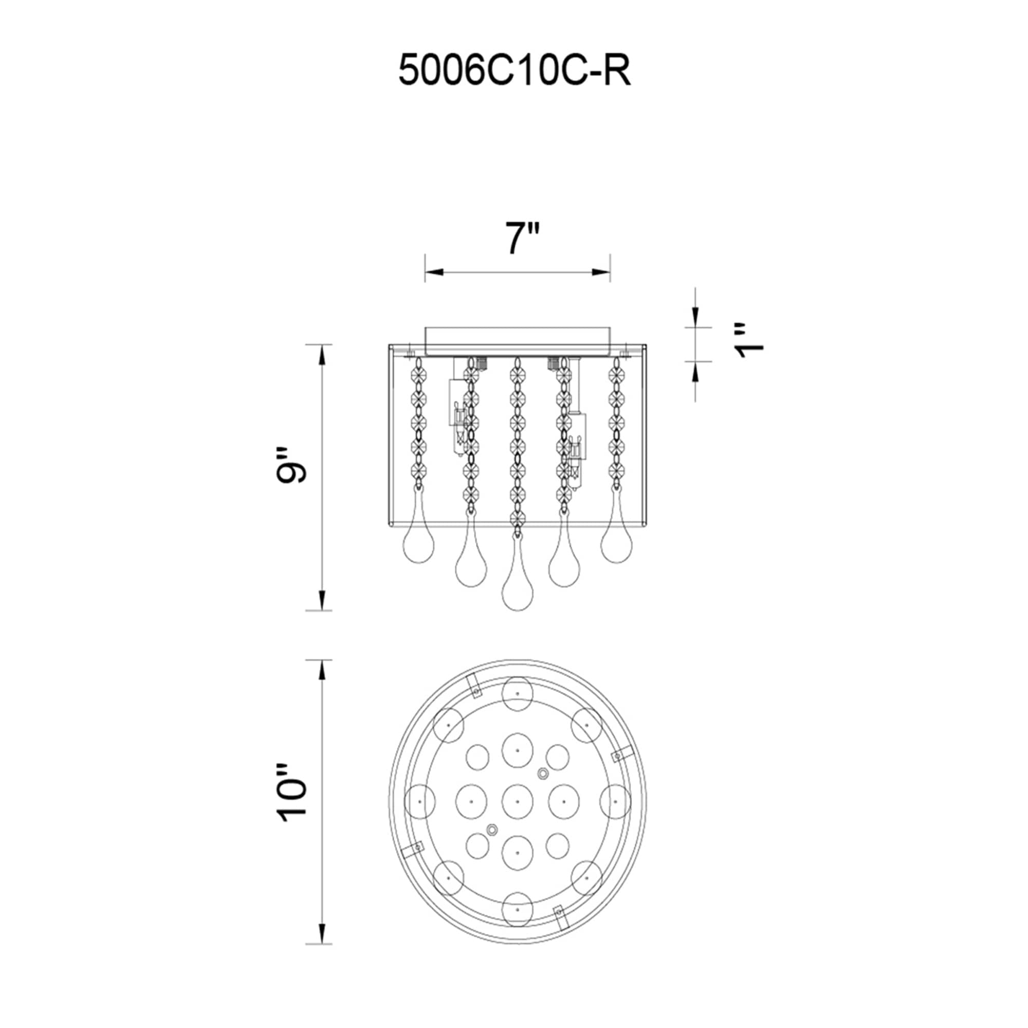 CWI Lighting 5006C10C-R (S) flushmounts - View #8
