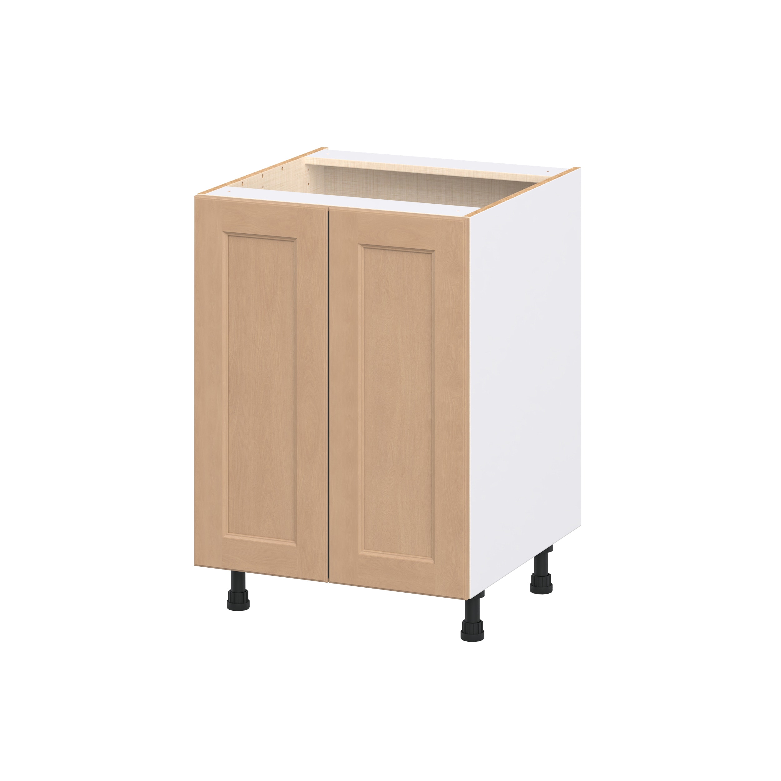 Hugo&Borg DSB24-2FHI3WD-RA Raleigh 24-in W x 34.5-in H x 24.5-in D Sugar Cookie 3 -Drawers Base Fully assembled Cabinet Flat Panel