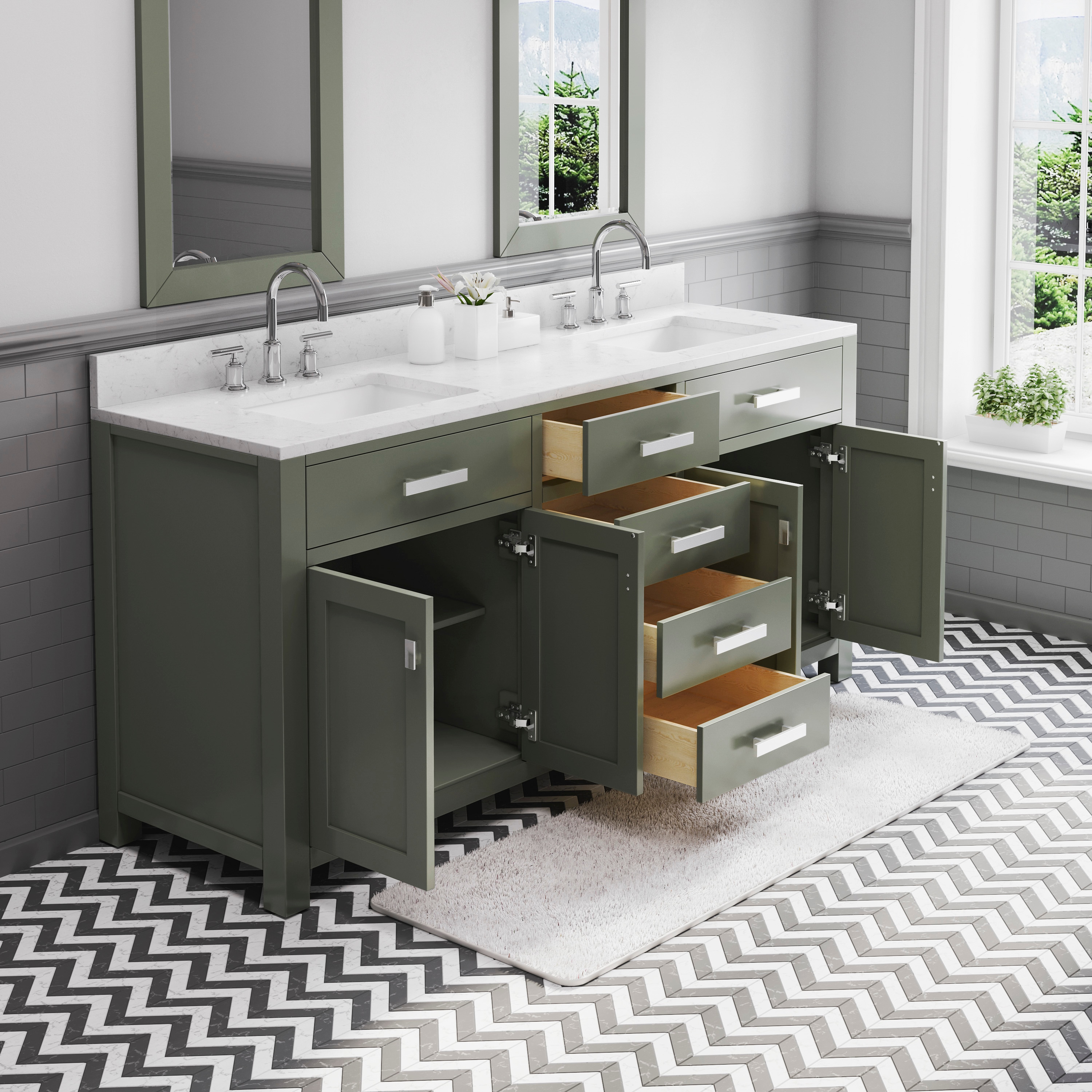 Water Creation MS72CW01GN-000BL1401 Bath-Vanity-Combo - View #4