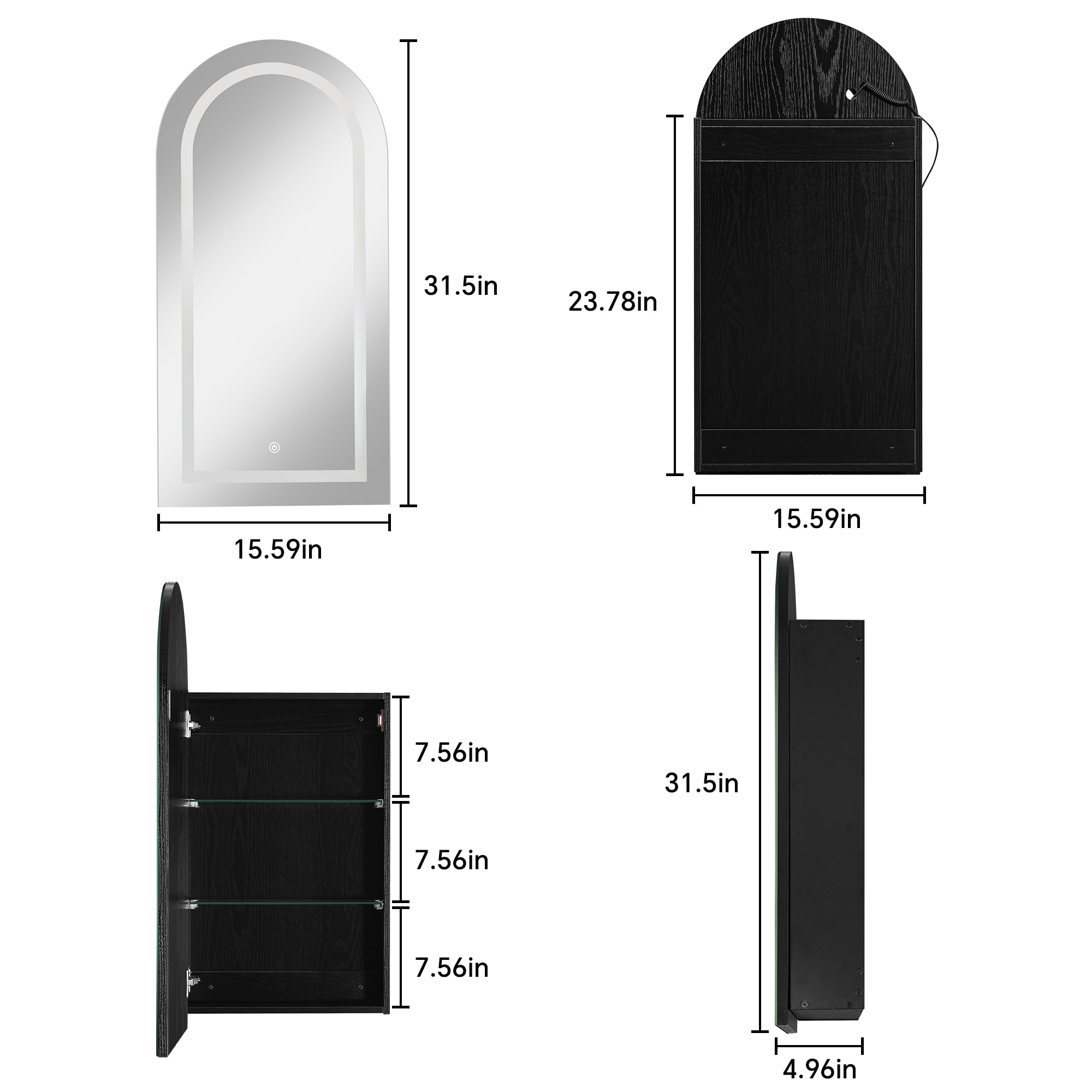 DIYSET BJG0001HS Bathroom-Medicine-Cabinets - View #2