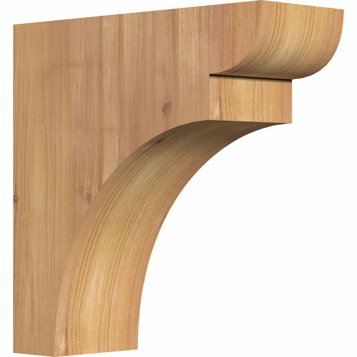 Ekena Millwork COR04X10X10YOR00SWR 3.5-in x 10-in x 10-in Yorktown Unfinished Western red cedar Wood Paintable/Stainable Corbel