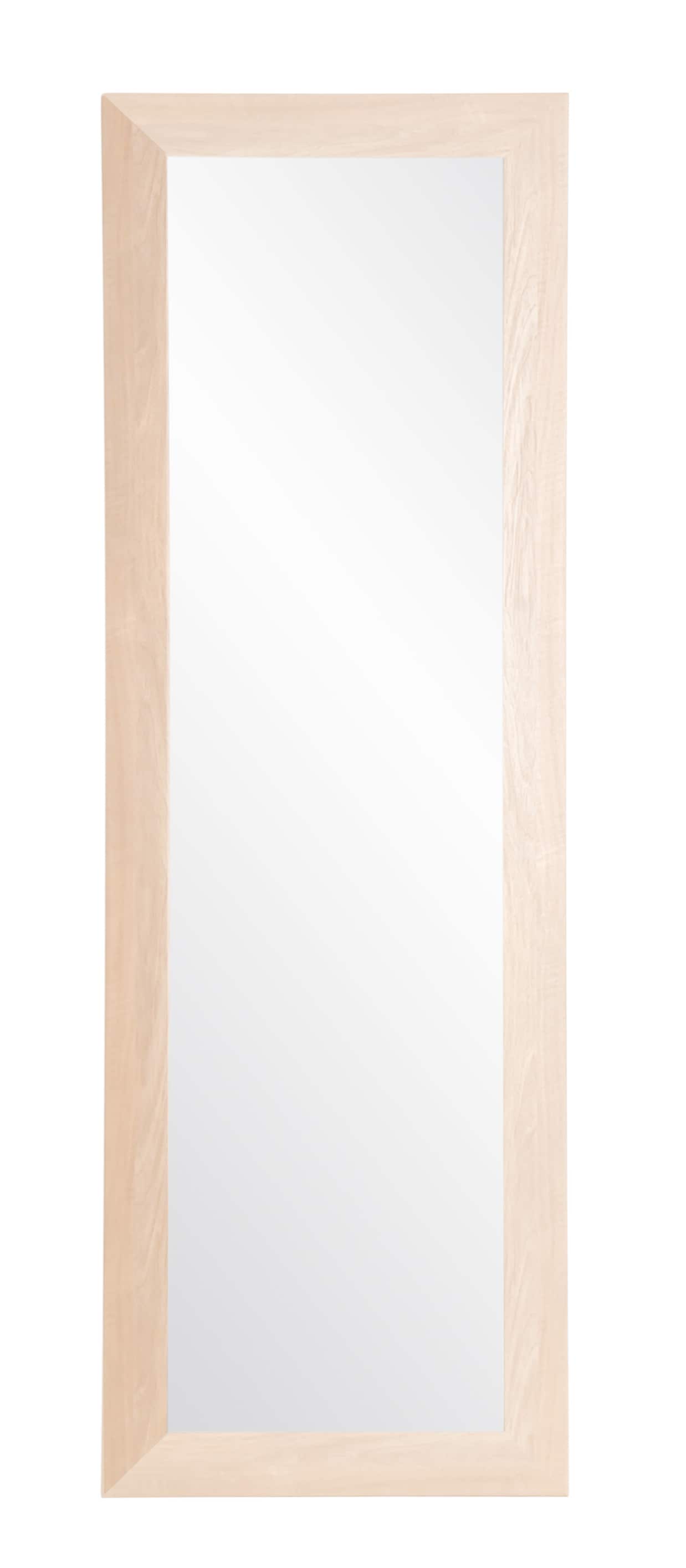 BrandtWorks BM87THIN-L3 21.5-Inches W x 55.0-Inches H Rectangle Creamy Tan Framed Full Length Wall Mirror