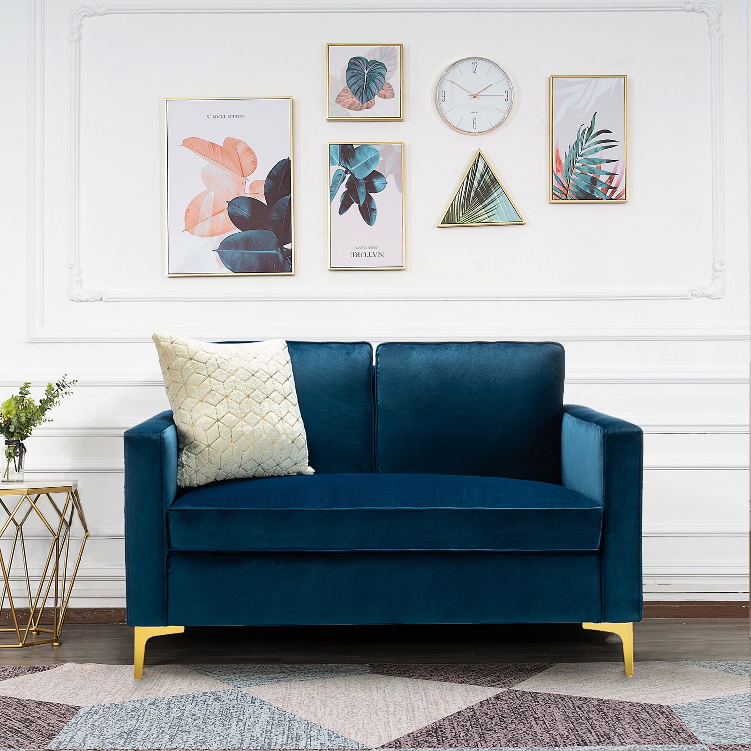 14 Karat Home SFMSY0083-NAVY Sofas-Loveseats - View #2