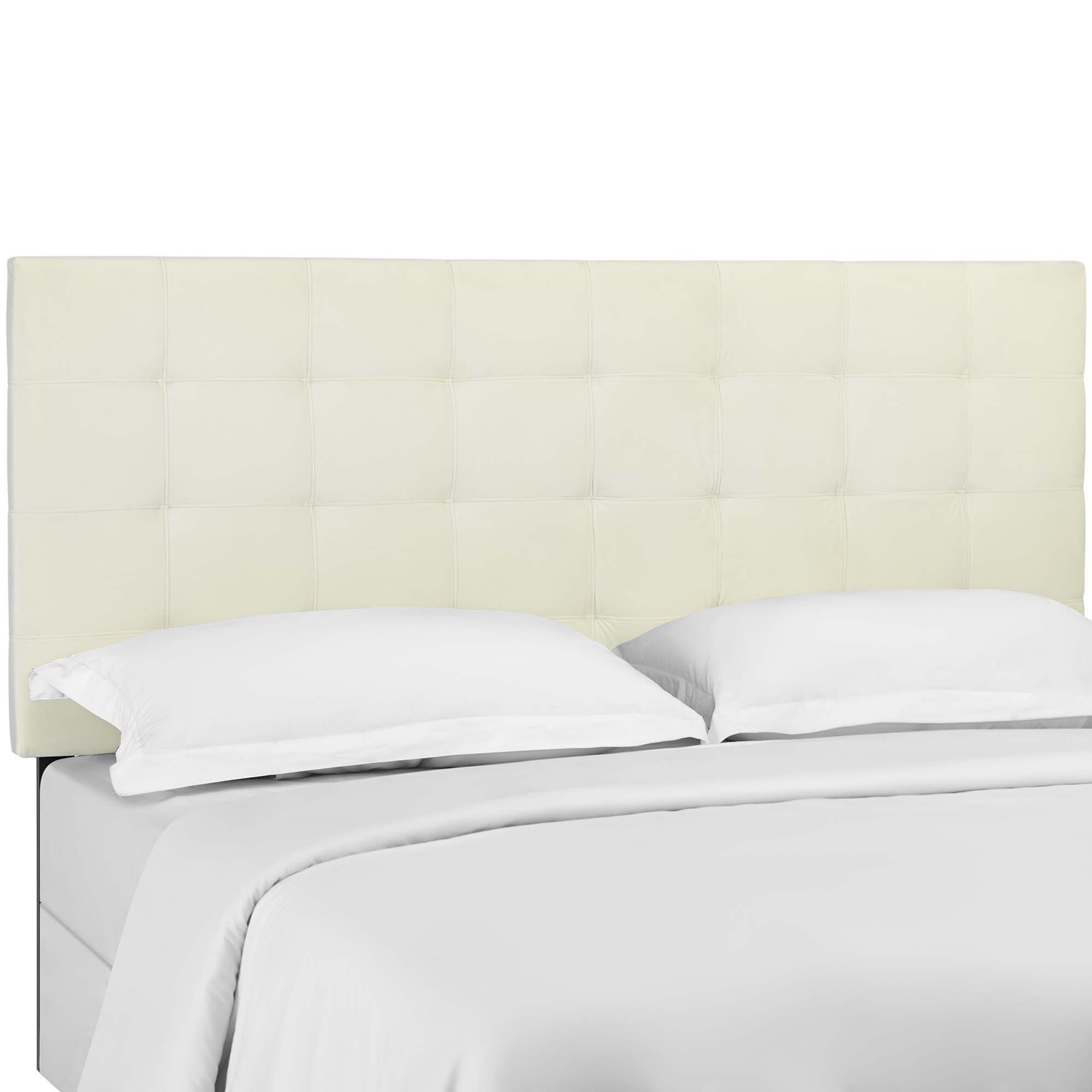 Modway  Paisley Tufted Upholstered Performance Velvet Full / Queen Headboard in Ivory