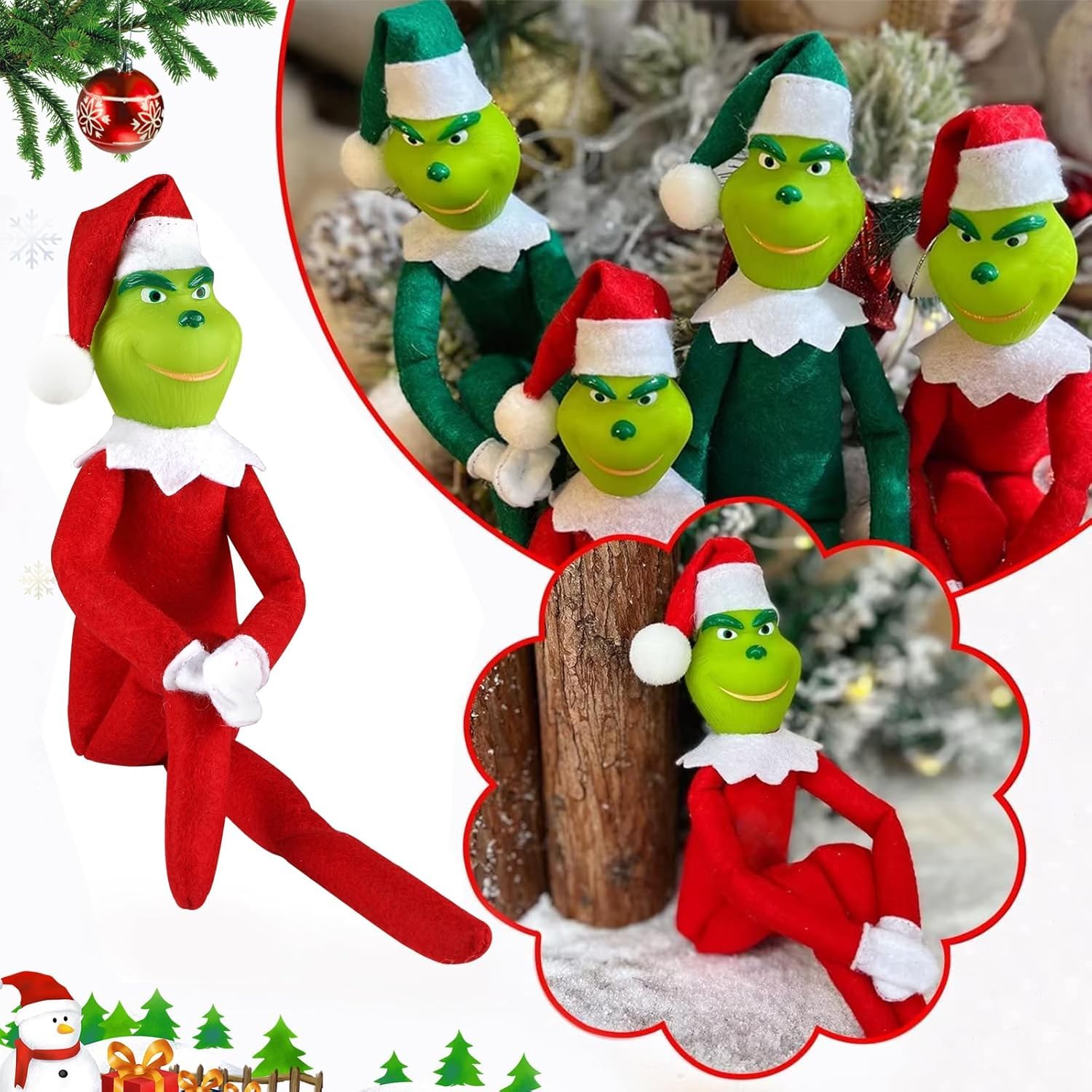 DYRCJ 12.6 in Red Christmas Monster Plush Toy Holiday Doll for Kids and Festive Tree Home Decorations durable home and garden accessory designed #LDY0821Y038