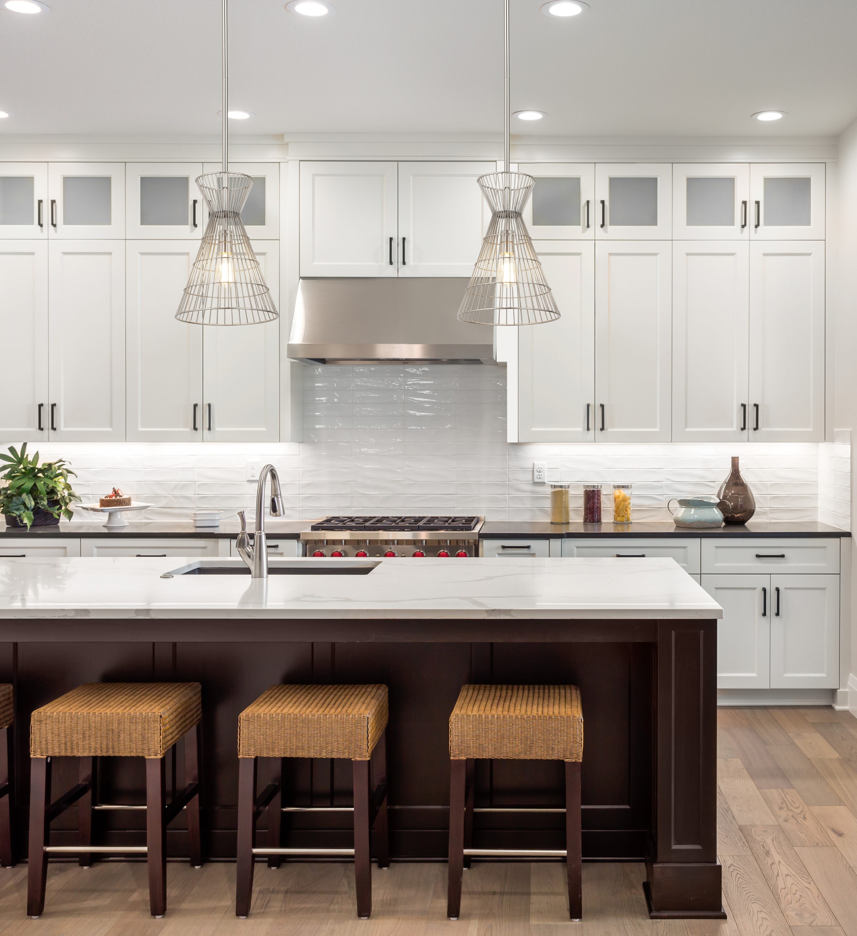 Alito 11" Mini Pendant Light in Polished Nickel with Glass Shade