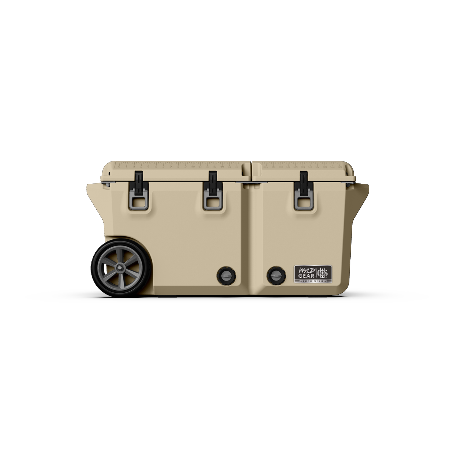 WYLD GEAR USHC65-T Brown 65 Quart(s) Hard rotomolded Insulated Wheeled Chest cooler with Drainage Spout