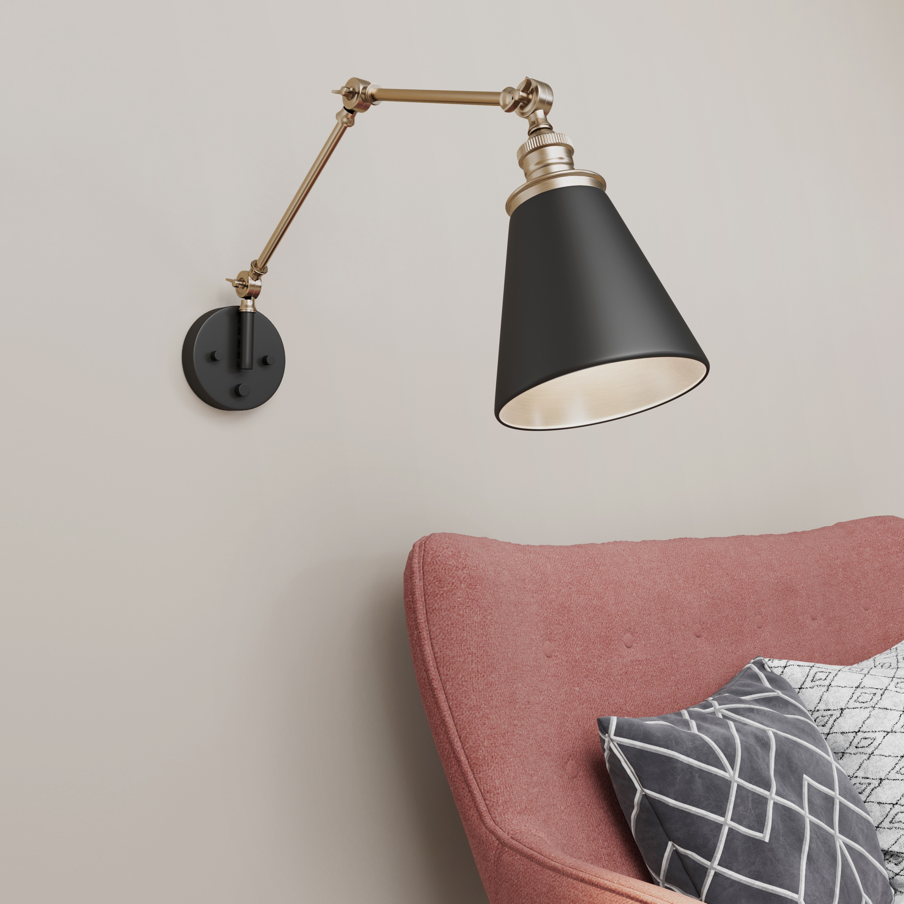 Millennium Lighting Evonne 7.25-in W 1 -Light Matte Black Hardwired Dry Wall Sconce