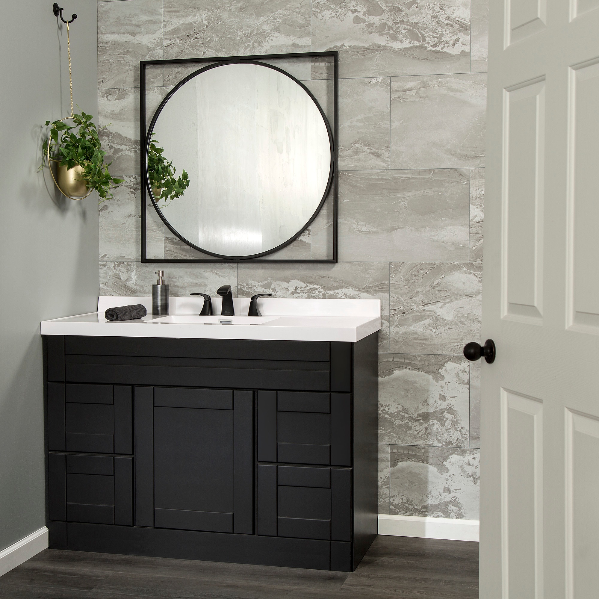 Smoky Sky 25.6 in x 14.8 in Waterproof Vinyl Wall Tiles