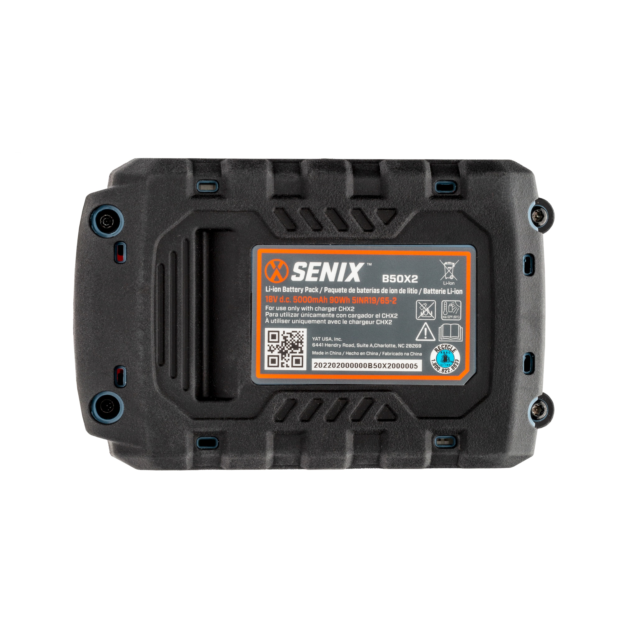 Senix B50X2 20 Volt MAX* 5.0 Ah Lithium-Ion Battery