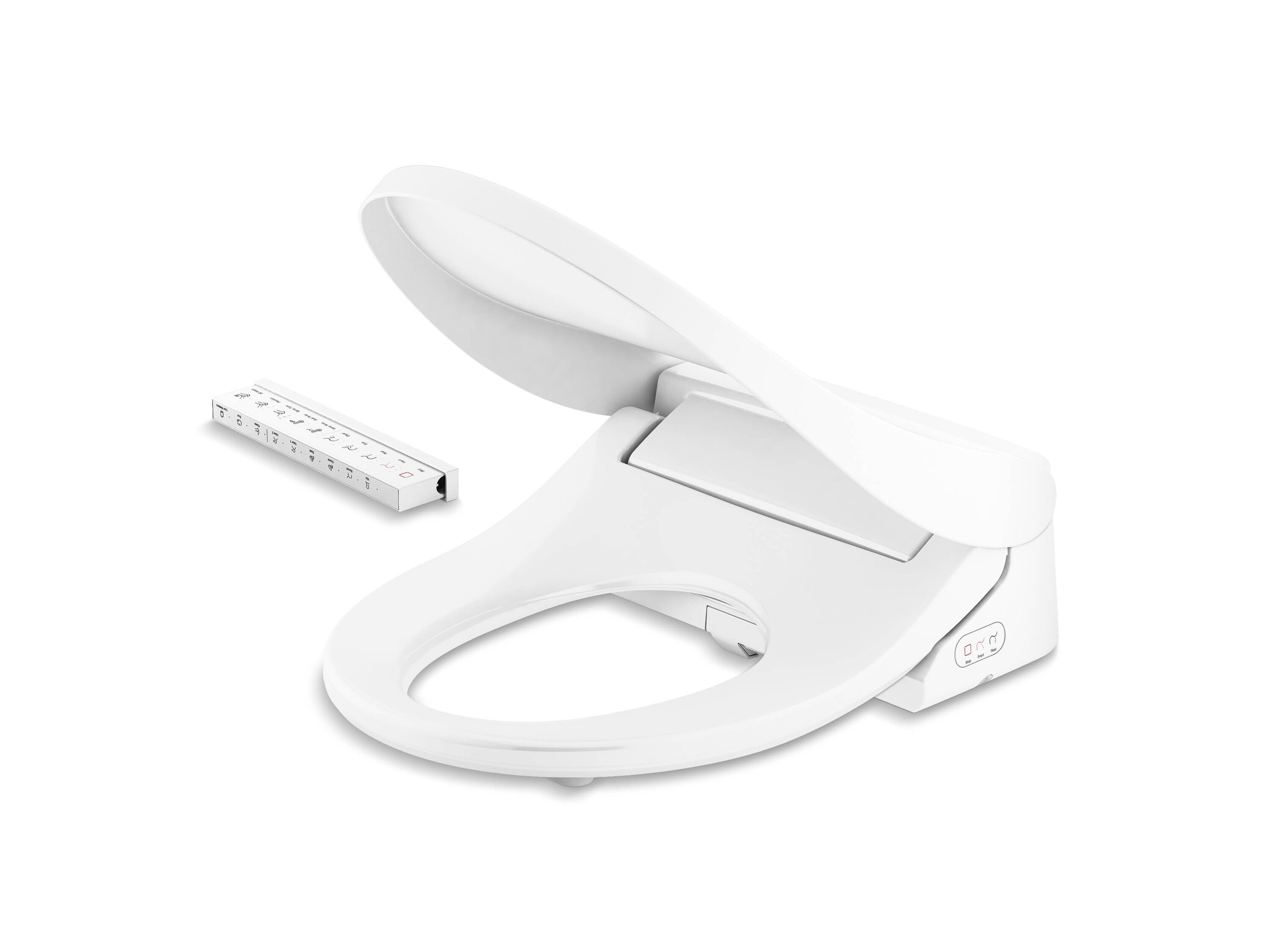 White Round Heated Bidet Toilet Seat with Remote Control