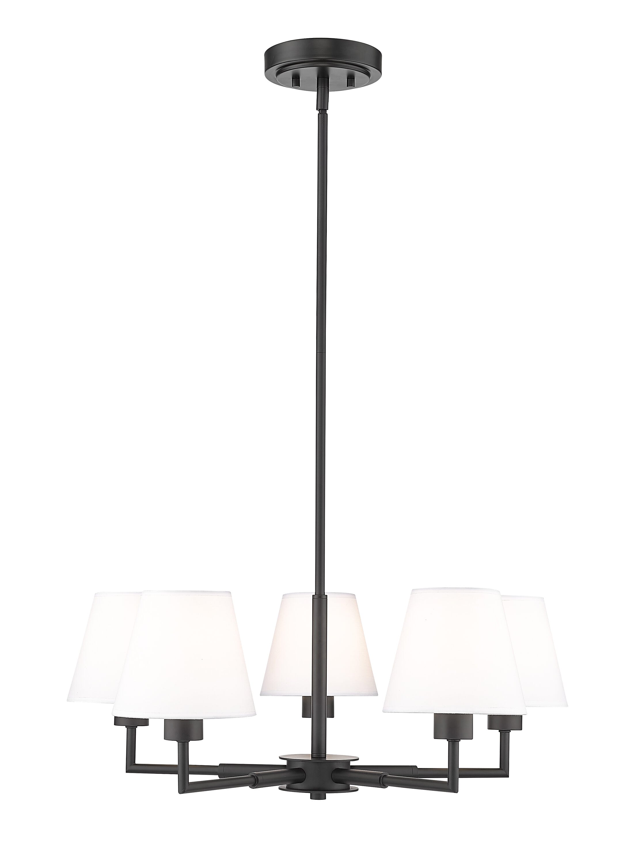 Z-Lite 744-26R-MB Leila 5 -Light Matte Black Modern/contemporary For Use in Bedrooms, Dining Rooms, Foyers, Kitchens, Living Rooms Chandelier