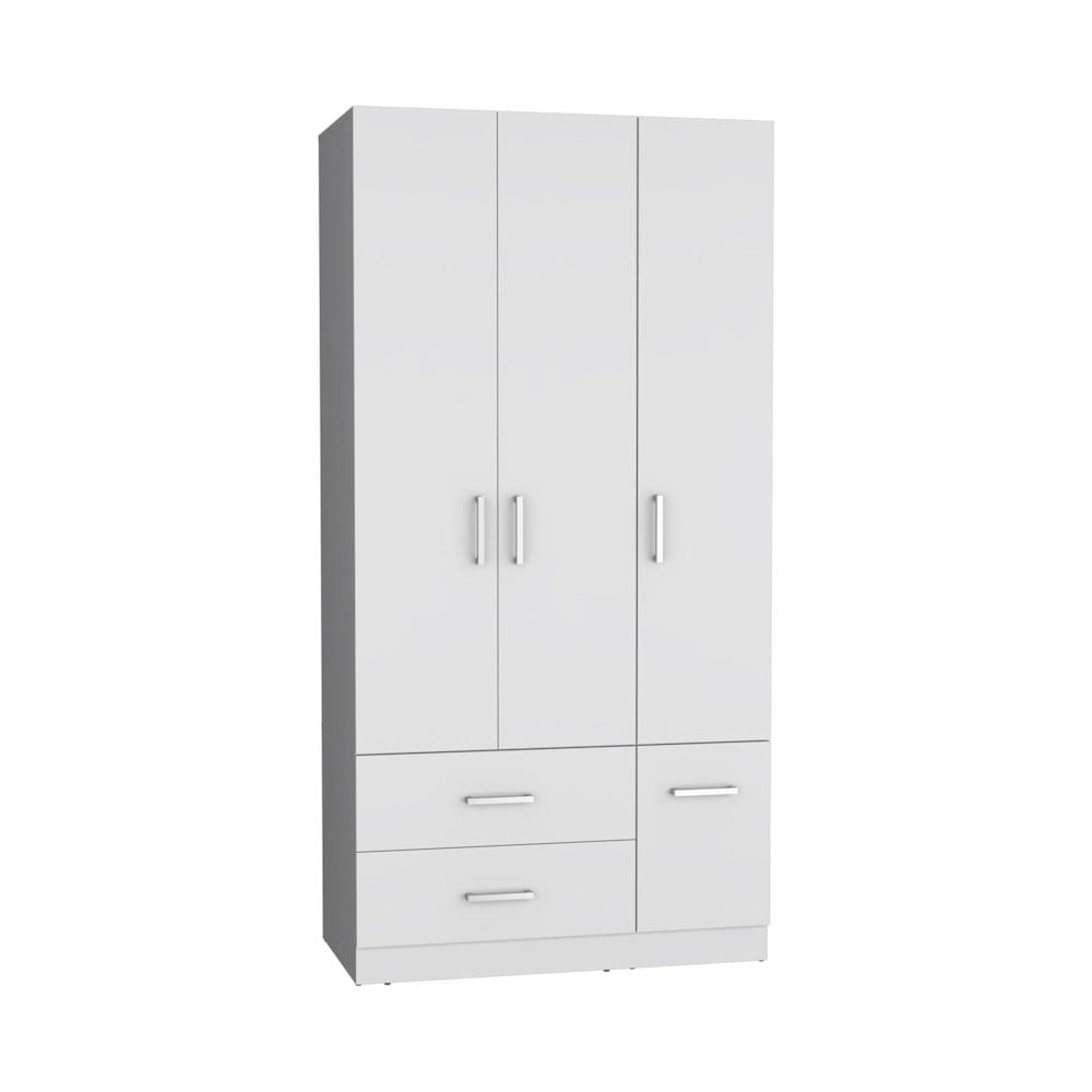 Sebree Four Door Armoire White MDF