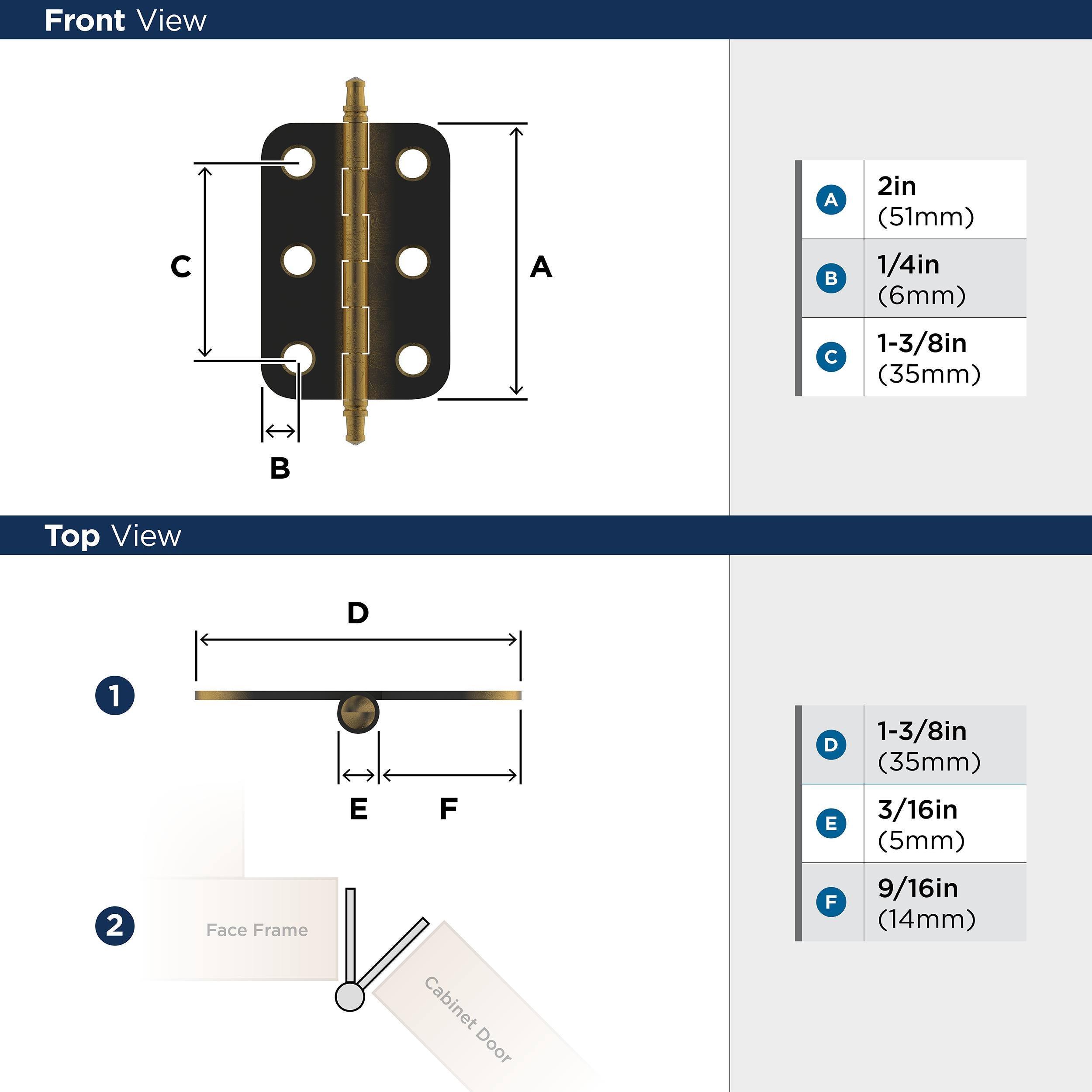 Amerock BPR2355AE Cabinet-Hinges - View #5