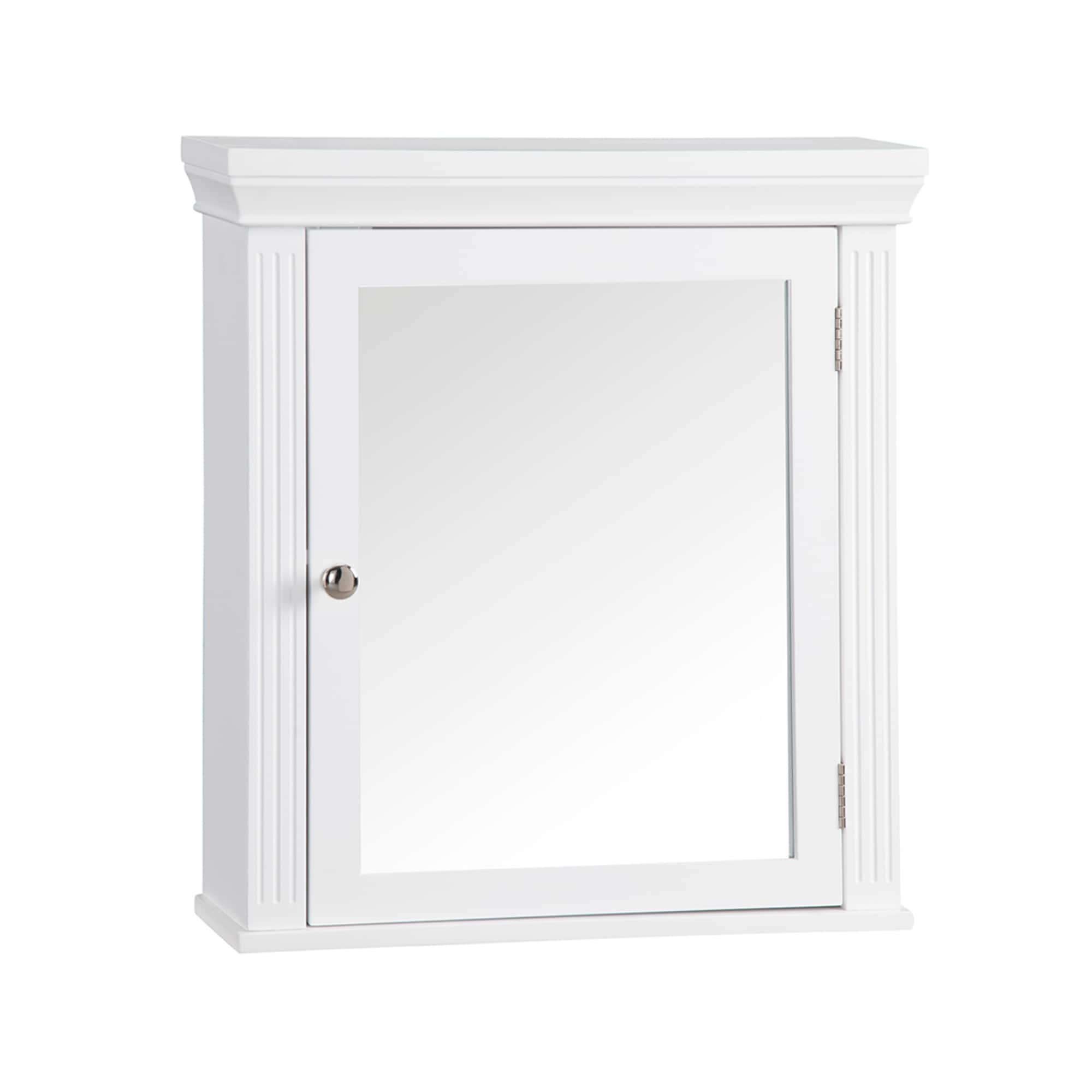 Teamson Home 6544 Stratford 18.5 x 20 Surface Mount White Mirrored Rectangle Medicine Cabinet