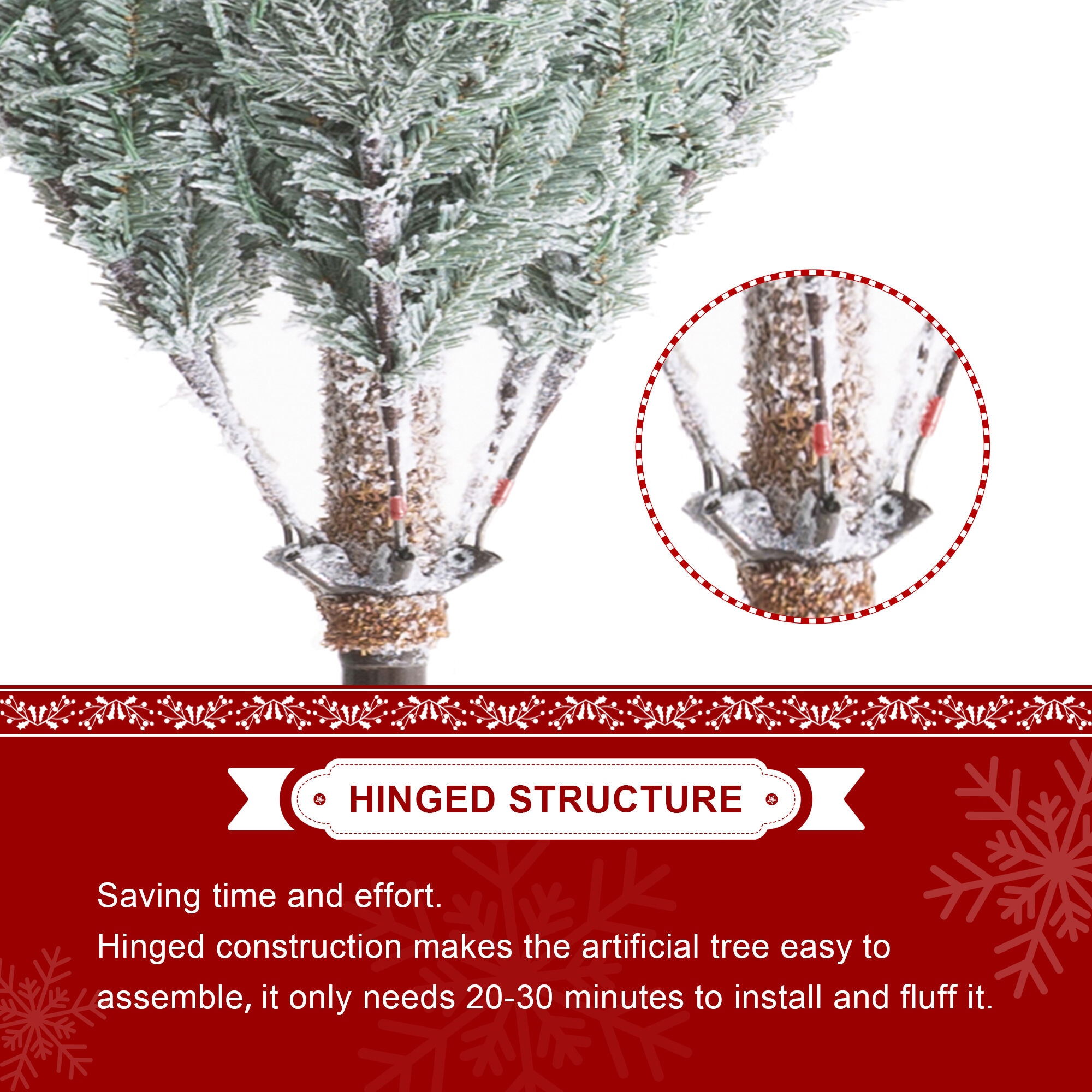 Glitzhome 2014600135 Artificial-Christmas-Trees - View #10