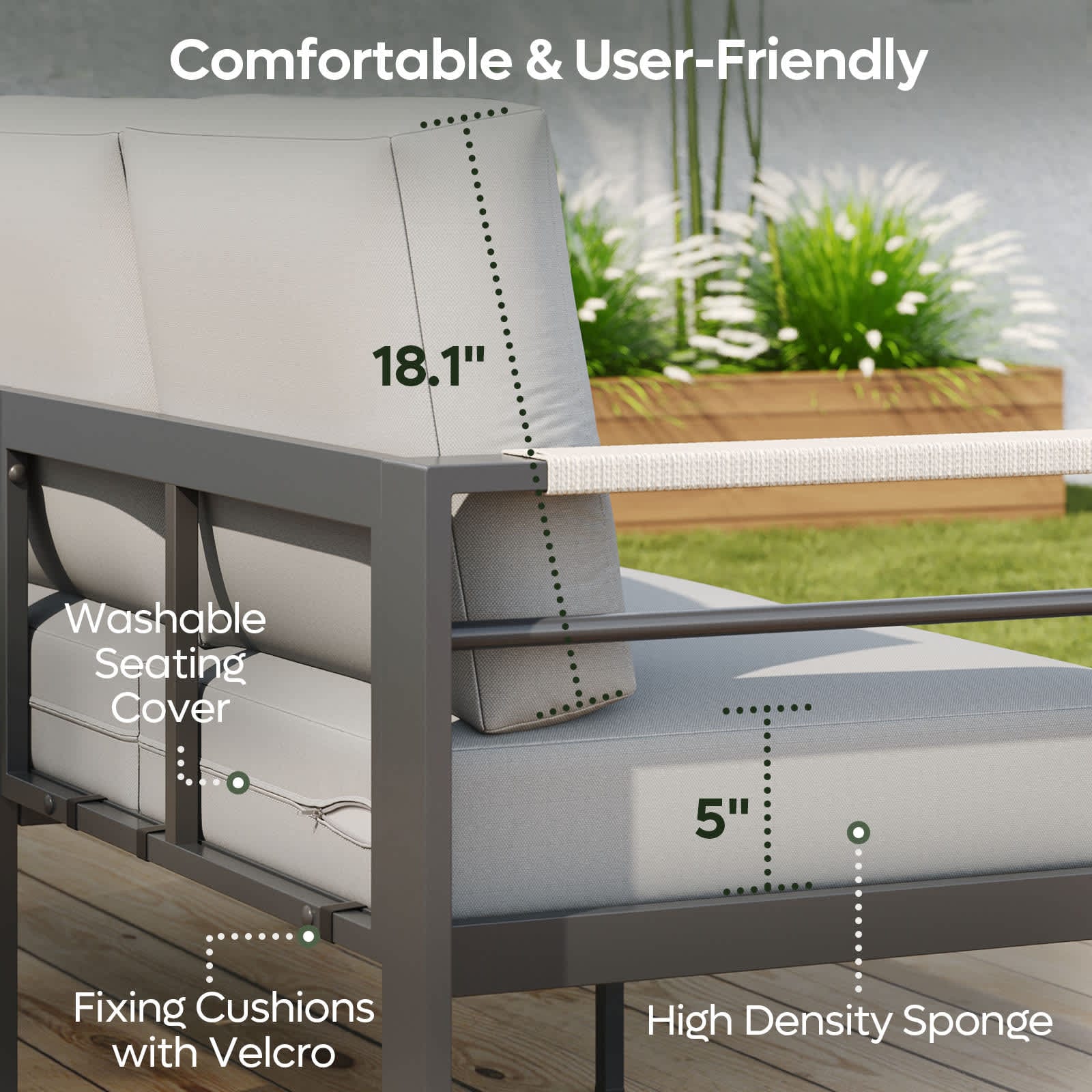 Bestier LOW-O500118C-BX0631 Patio-Sofas-Daybeds - View #5