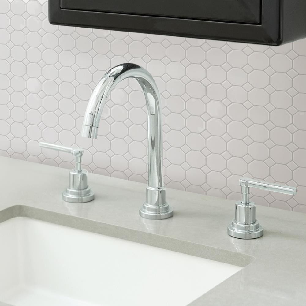 Octagon 10'' W x 10'' L Resin Peel and Stick Mosaic Tile