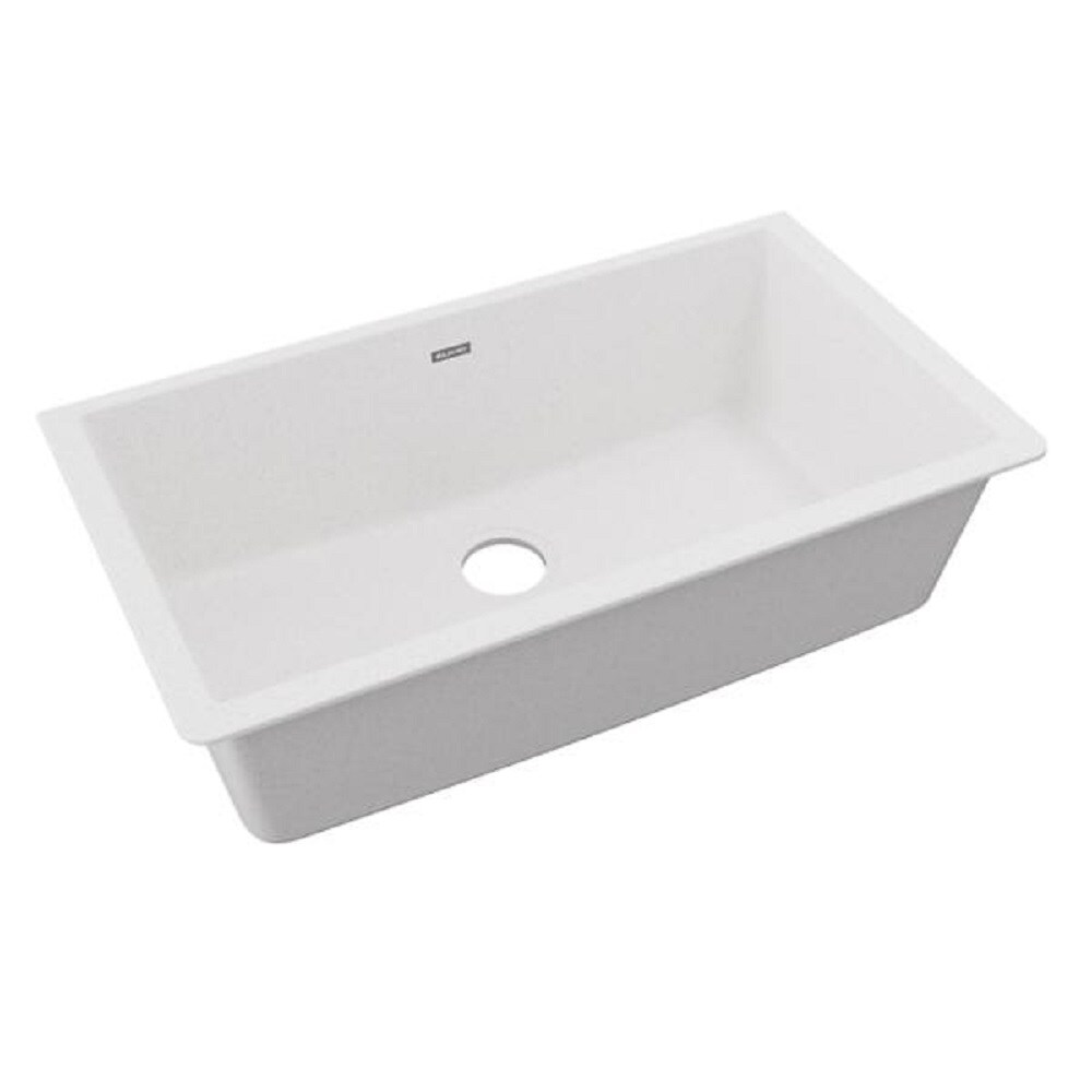 Elkay ELGRU13322WH0 Undermount 33-in x 18.46-in Quartz Single bowl Kitchen Sink