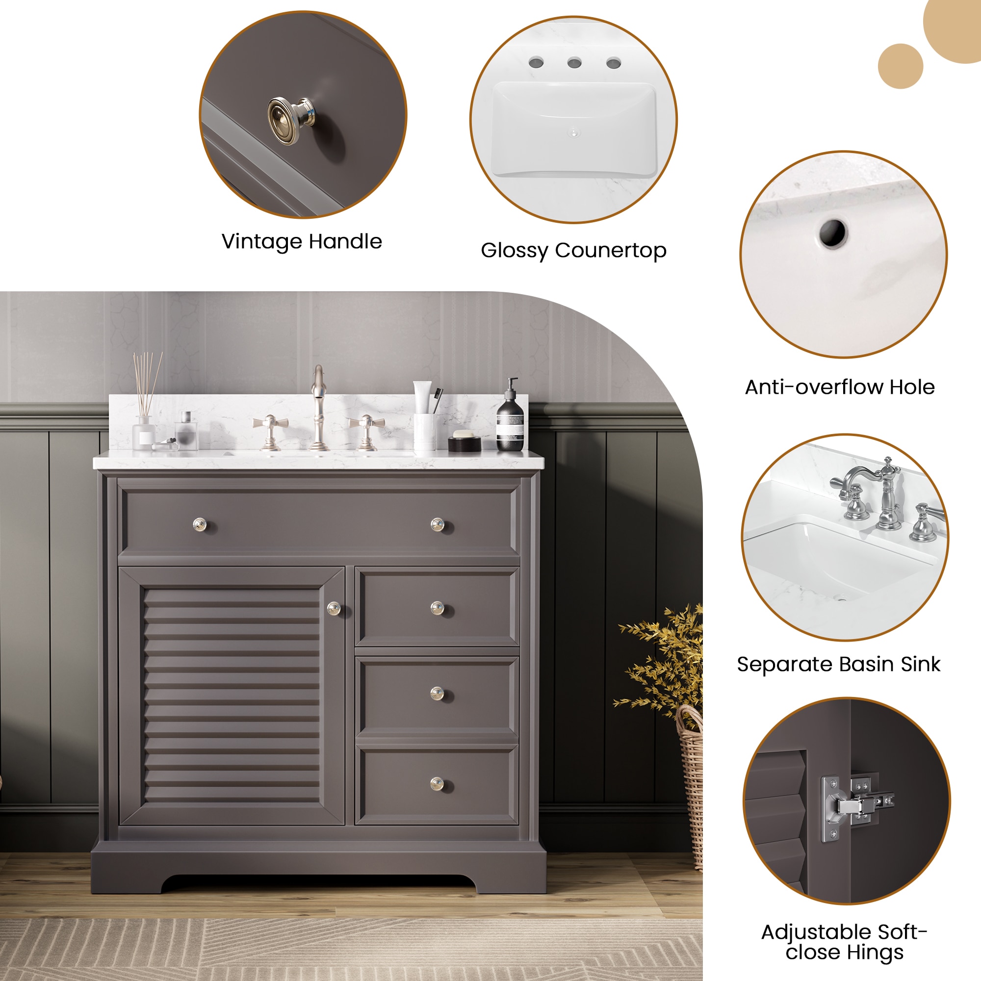 JEAREY 48LJ-LG Bath-Vanity-Combo - View #7