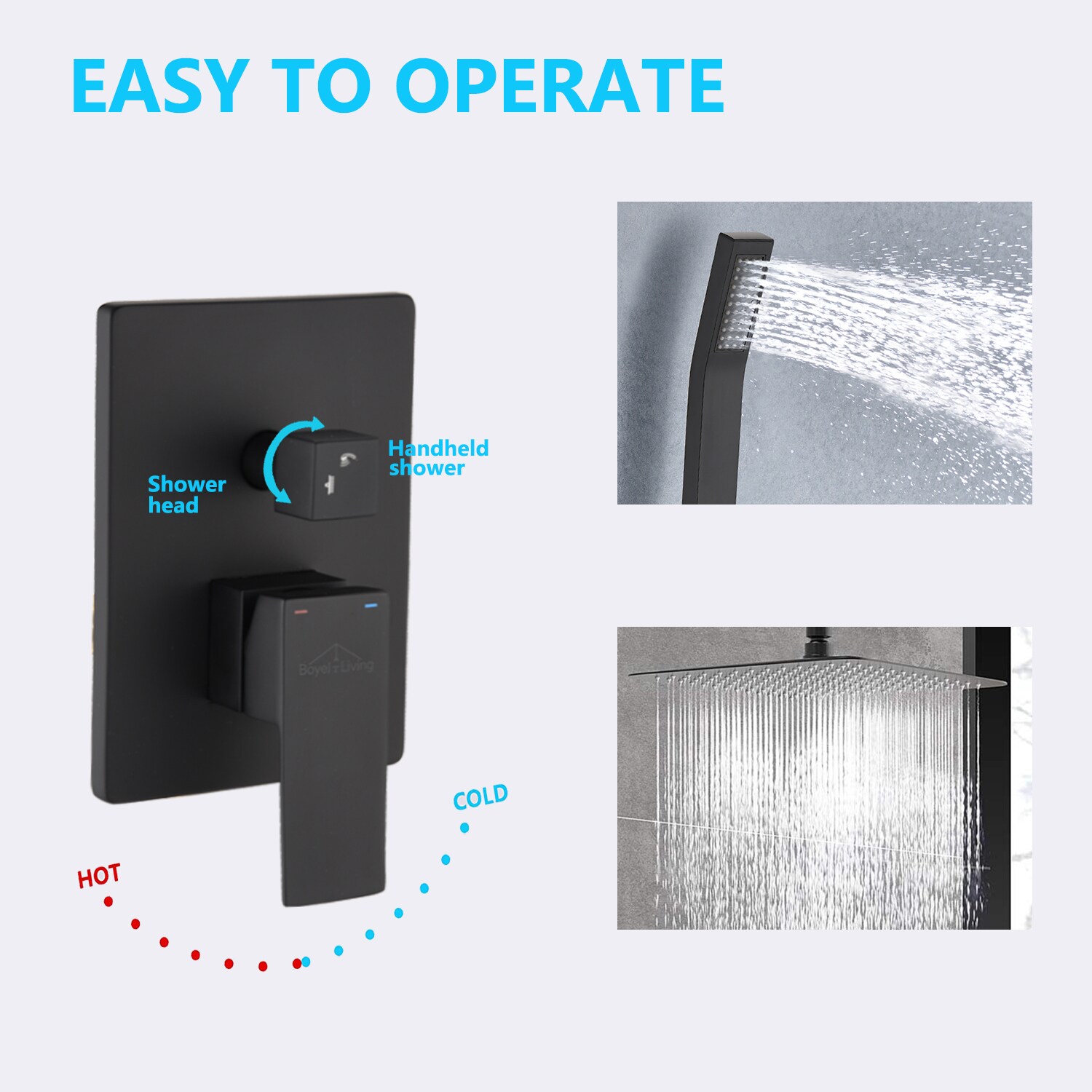 Clihome CHMS-10MB-A3806 Showerhead-Bar-Panels - View #4
