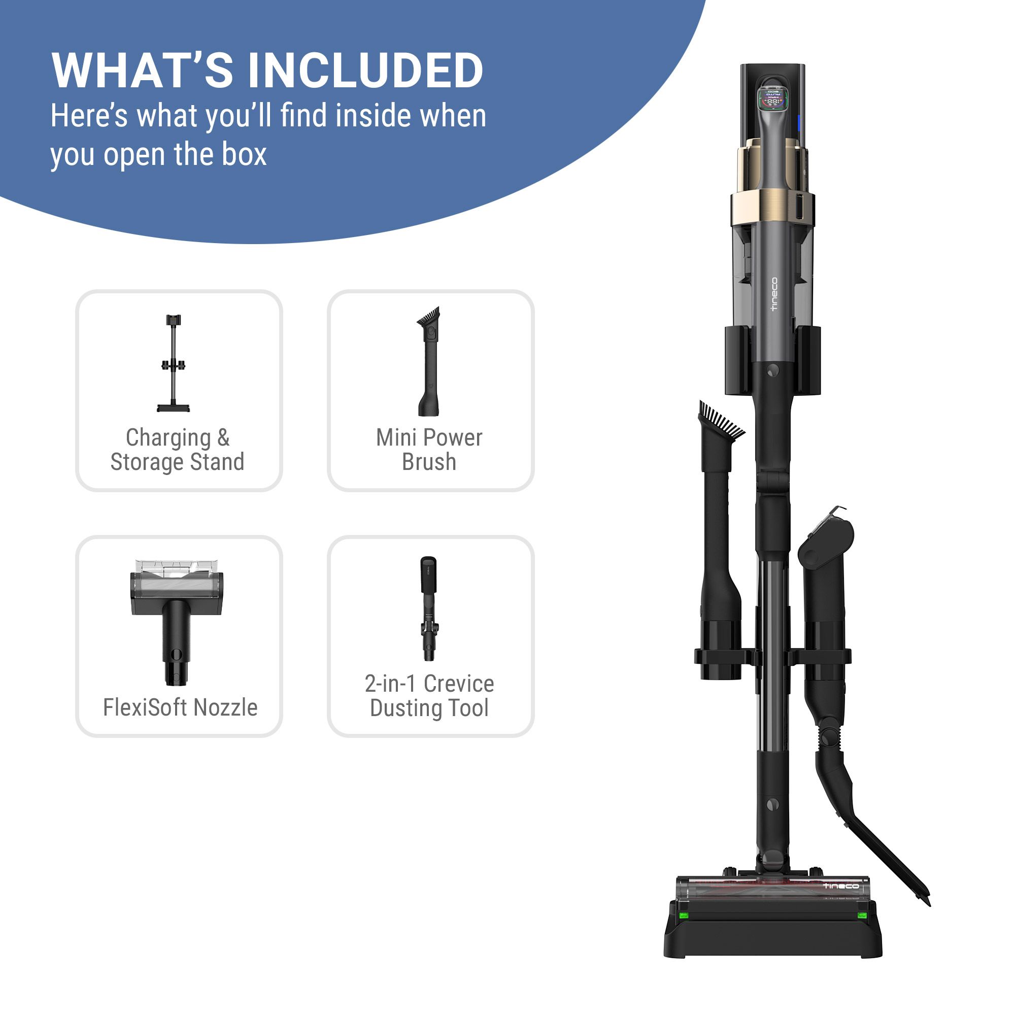 Tineco  PURE ONE A90S Cordless Stick Vacuum with 3DSense Master Brush and HEPA Filtration Sansujyuku sansujyuku.com