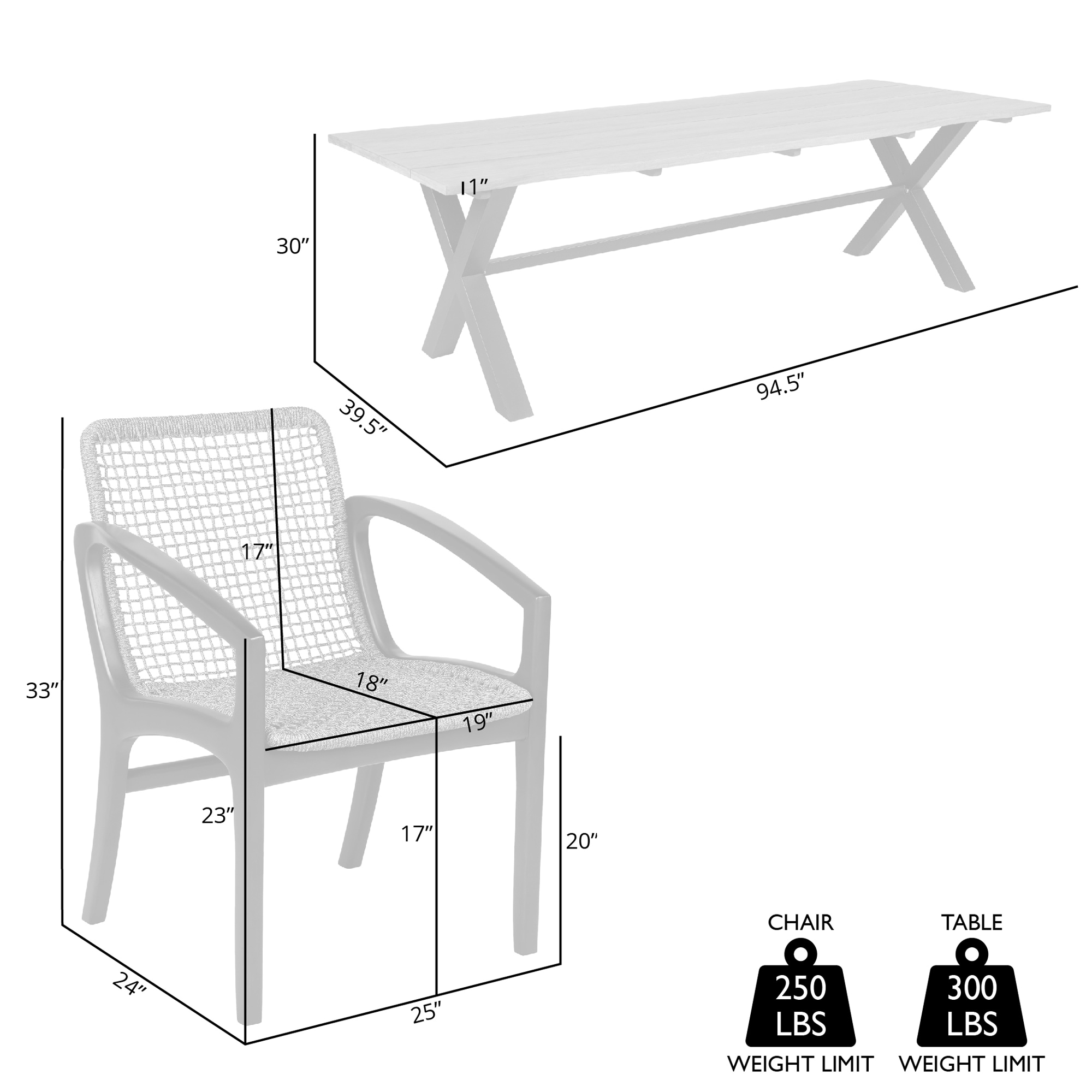 Armen Living SETODBE5GRY Patio-Dining-Sets - View #8