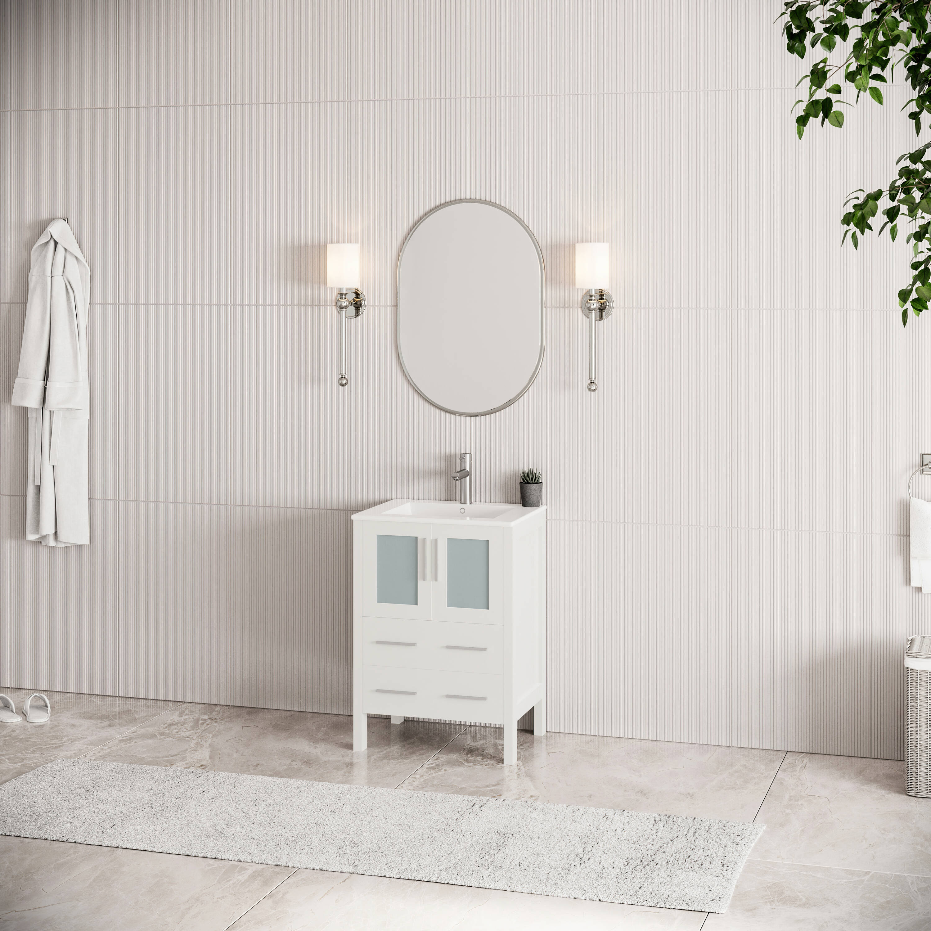 Fresca FCB6224WH-I Bath-Vanity-Combo - View #5
